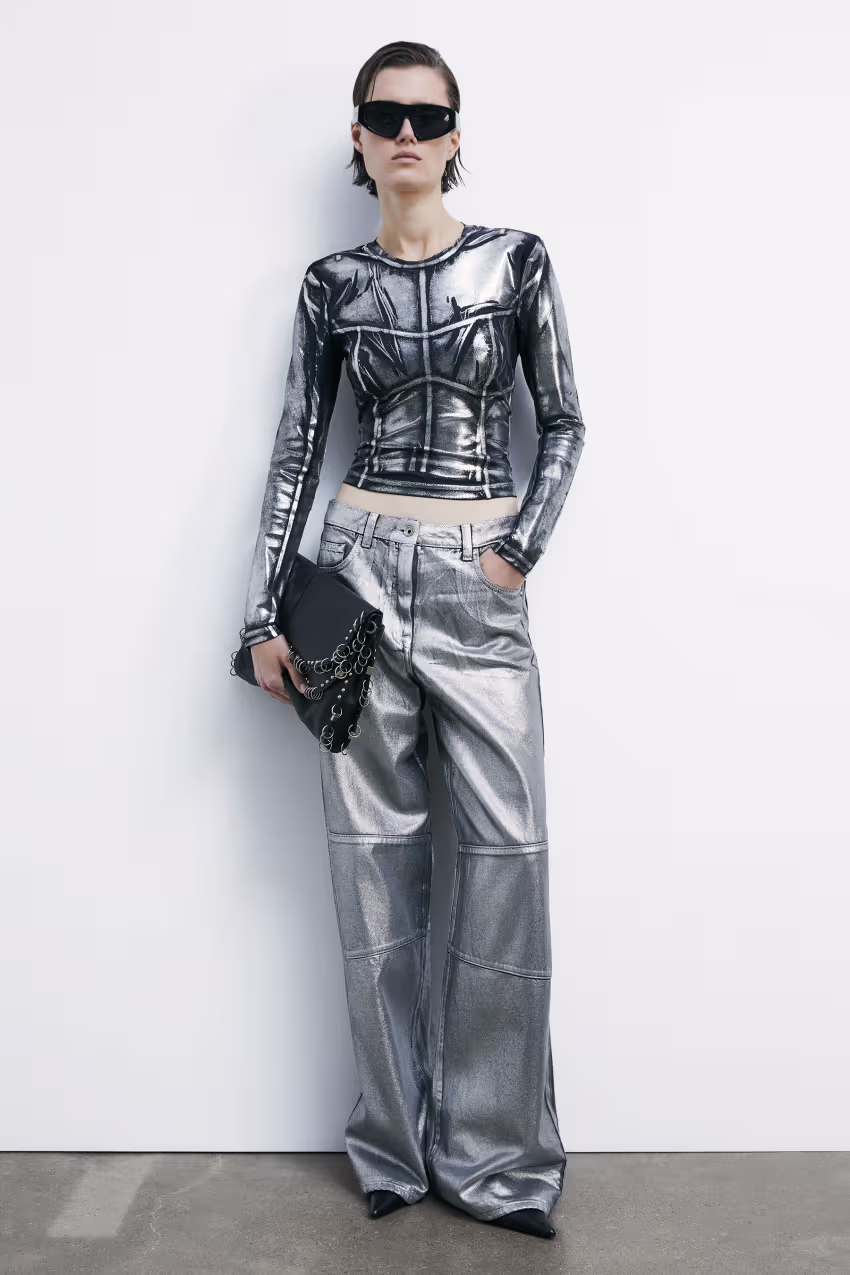 Borsa Radical Boho in pelle con piercing