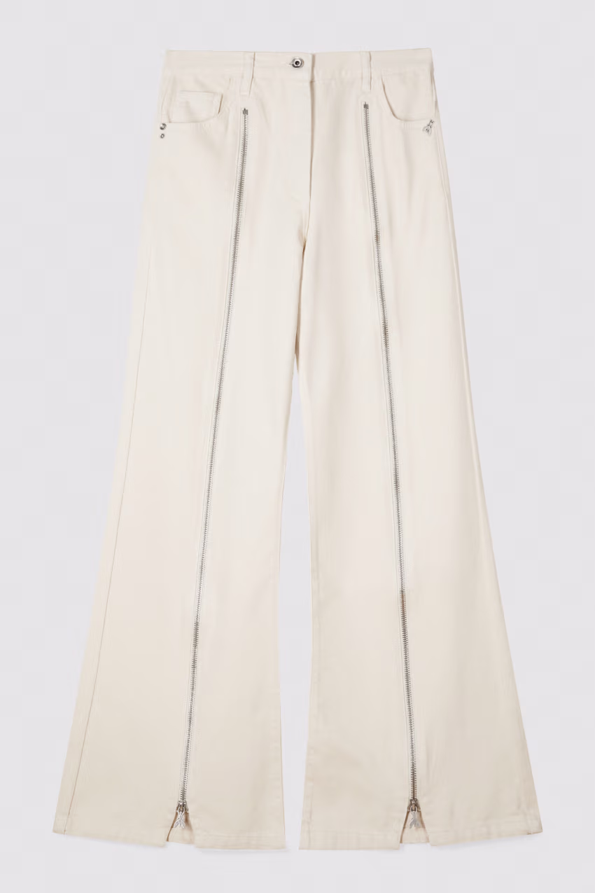 Jeans ampi con cerniere