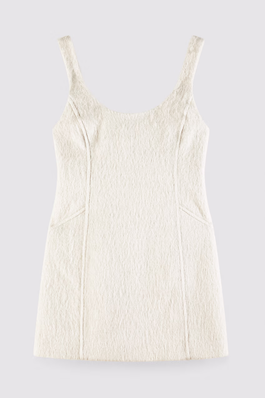 Abito mini soffice in misto lana