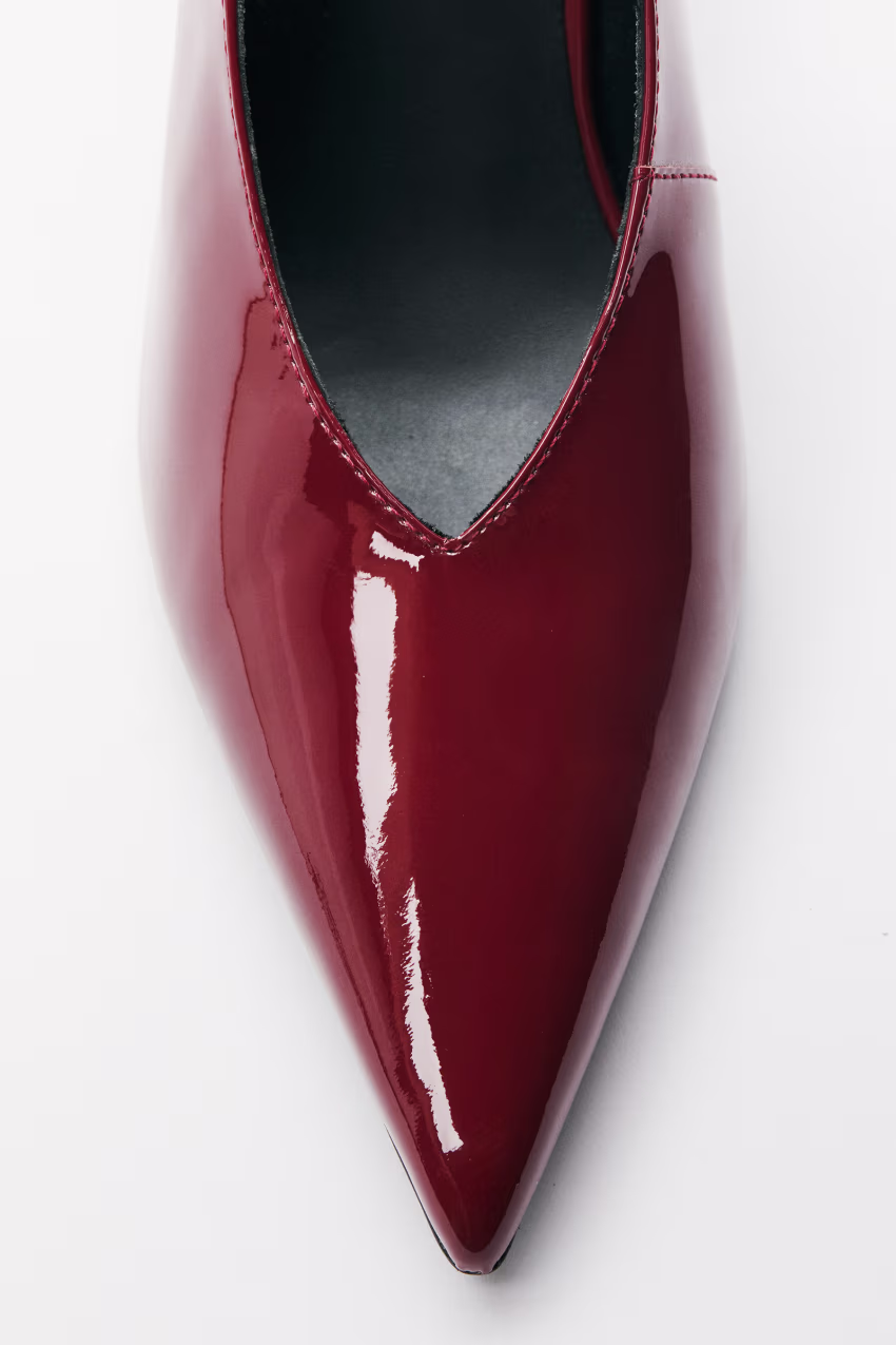 Slingback in pelle con tacco