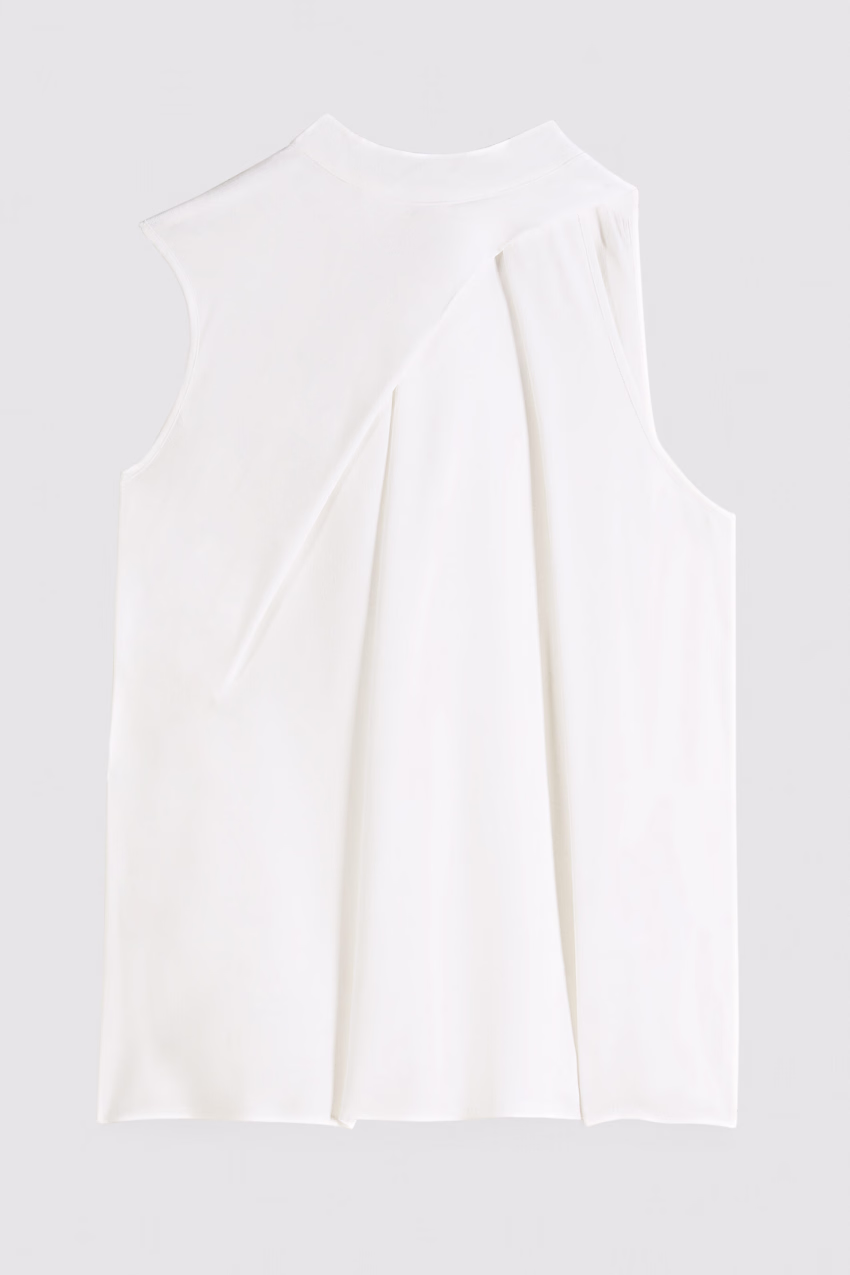 Top con drappeggio in viscosa