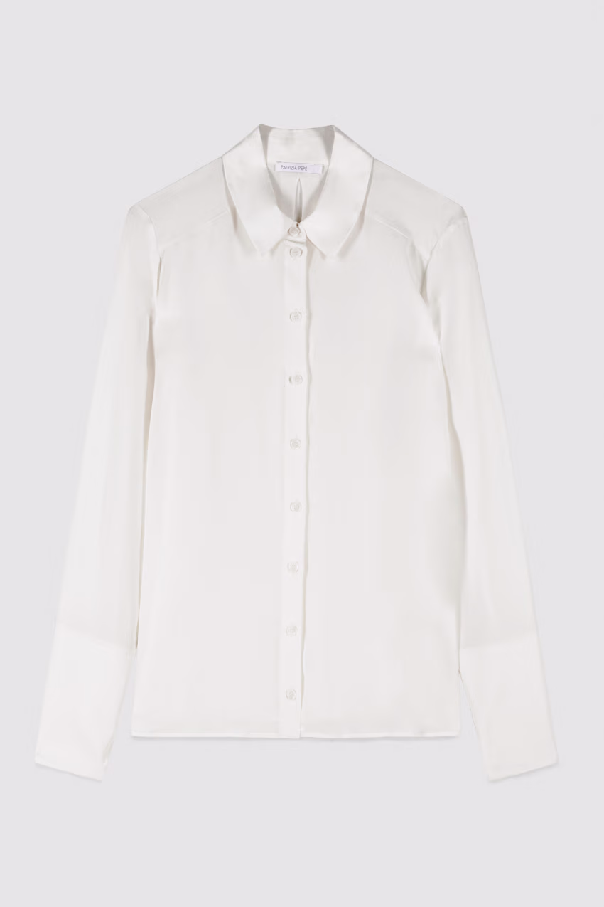 Camicia morbida in crepe di seta