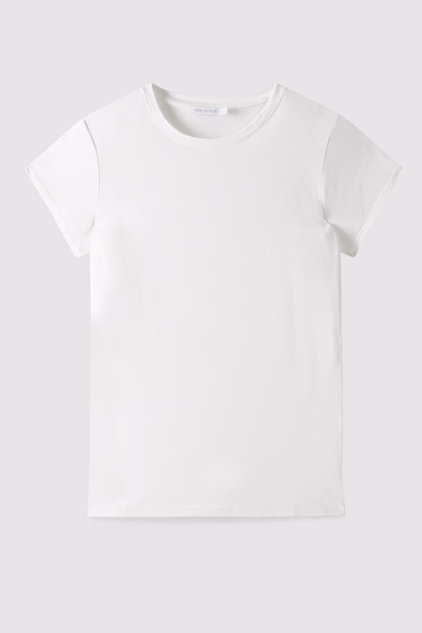 T-shirt girocollo stretch in jersey