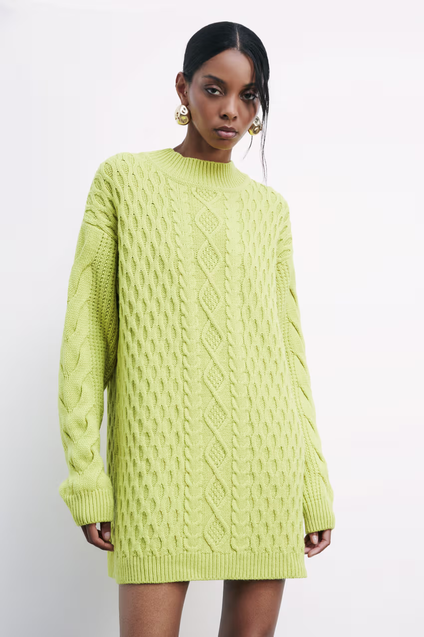 Maglione oversize intrecciato