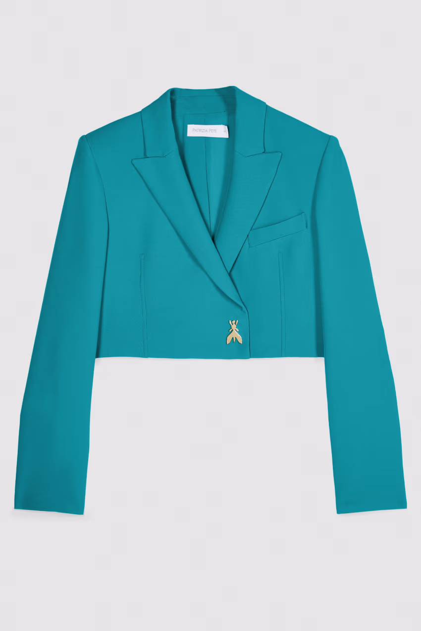 Blazer cropped con bottone Fly
