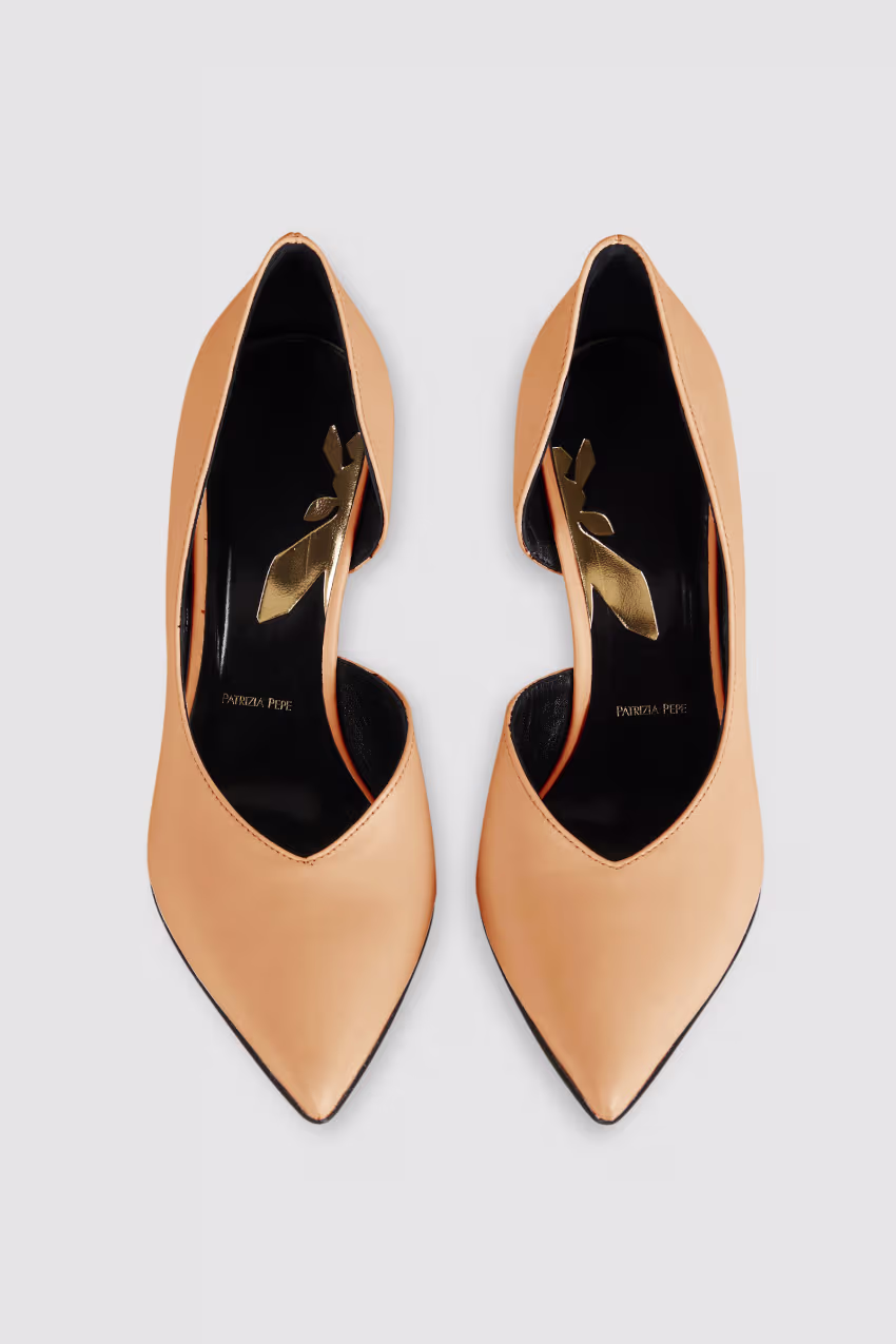 Décolleté in pelle liscia