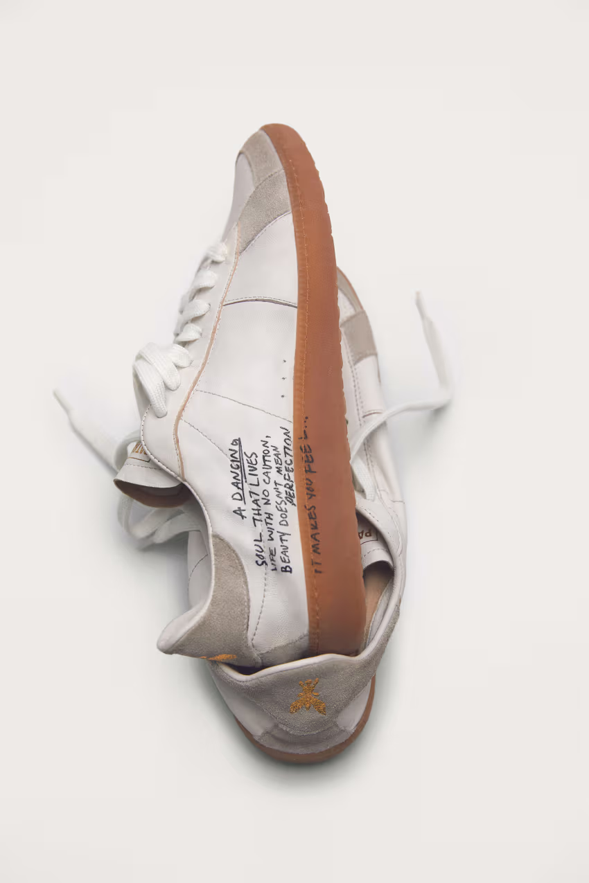 SKIN Sneakers in nappa con Lettering