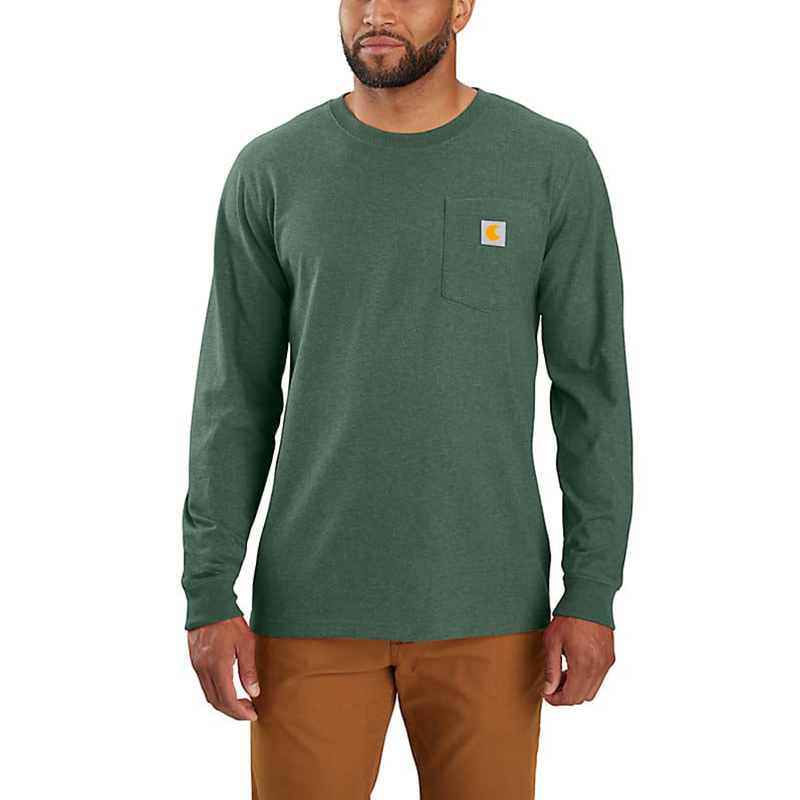 Relaxed Fit Heavyweight Long-Sleeve Pocket Snow Graphic T-Shirt