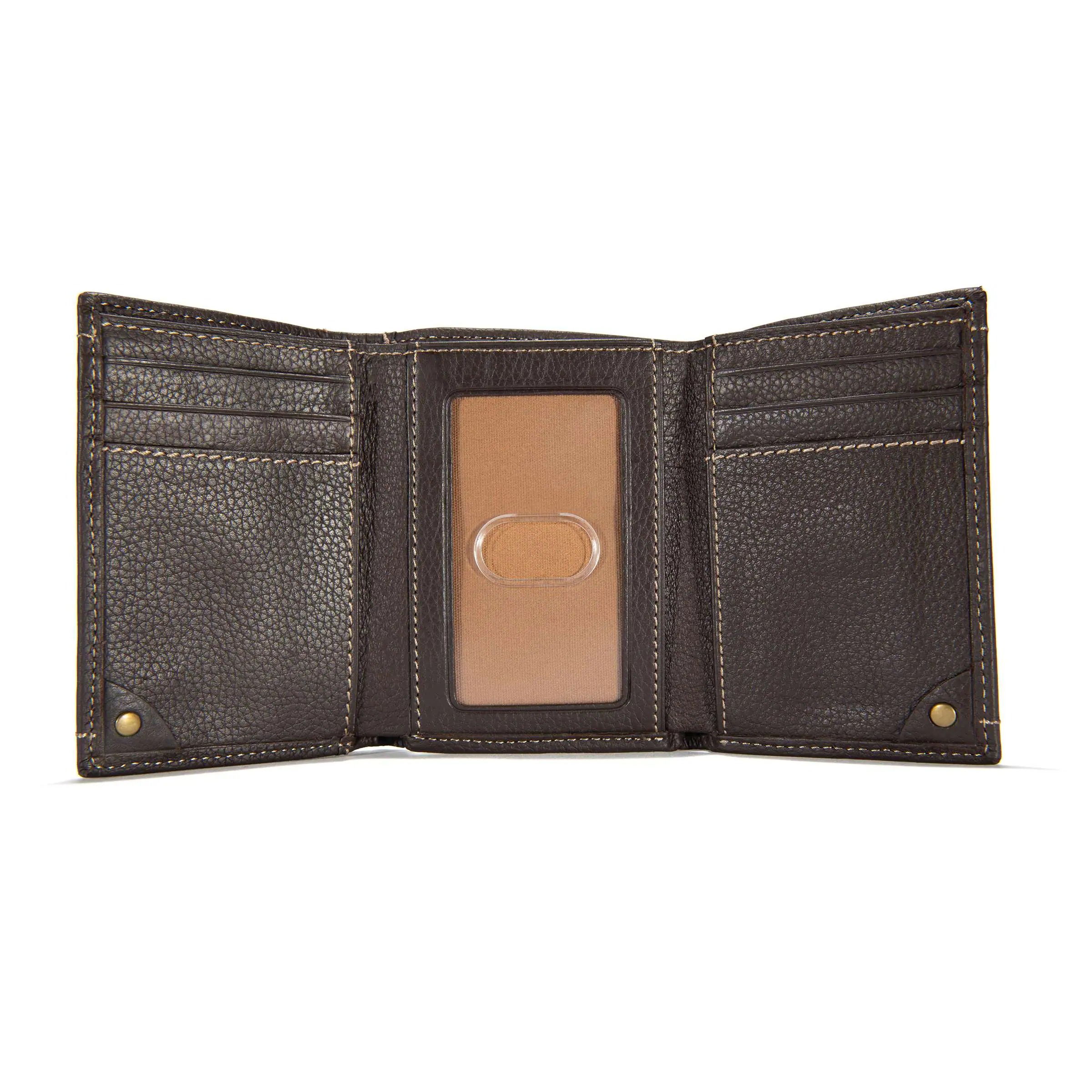 Milled Pebble Trifold Wallet