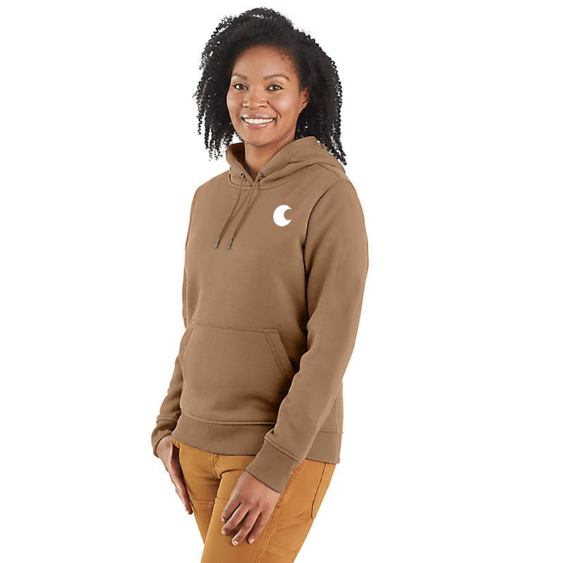 Women's Relaxed Fit Midweight Logo Sleeve Graphic Hoodie