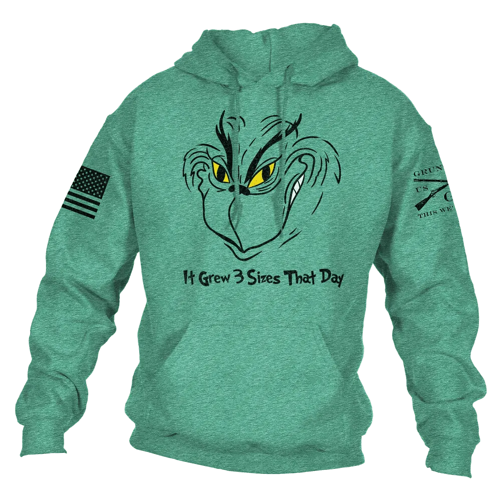 Grinch Grows Hoodie - Heather Forest Green