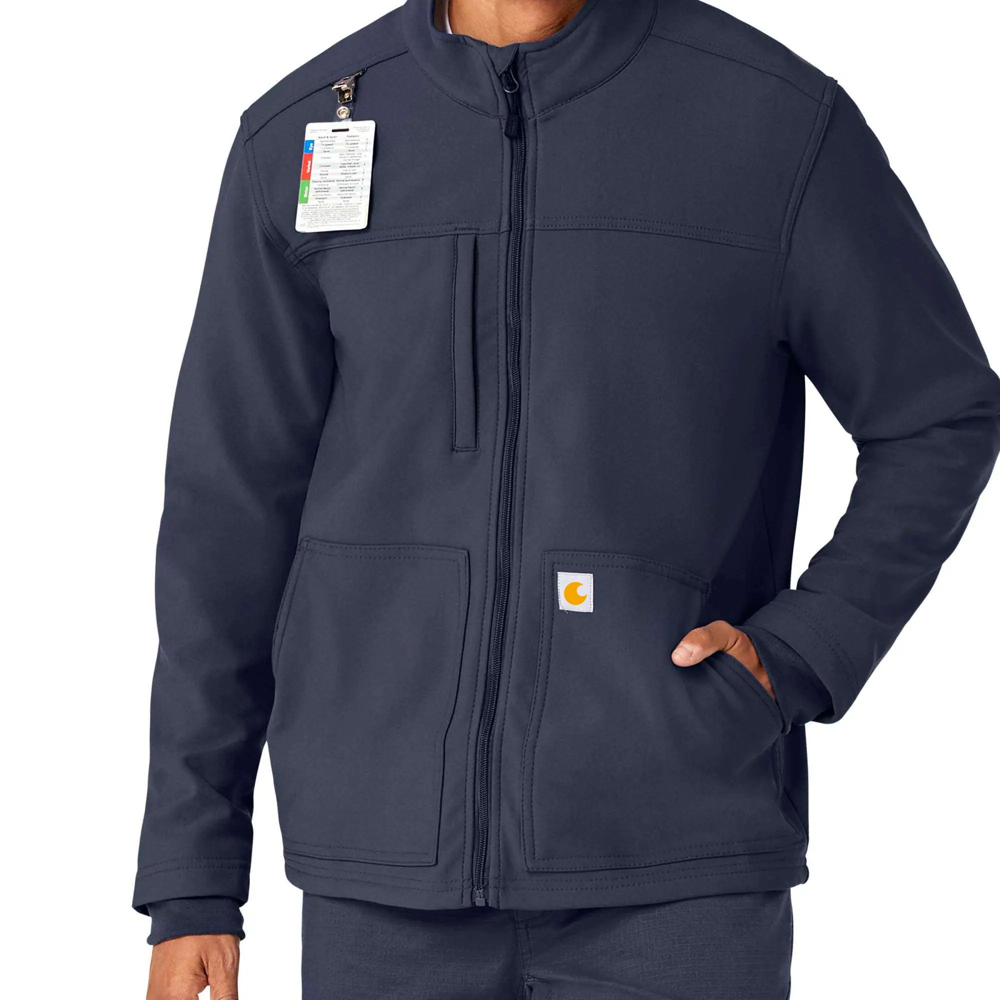 Rugged Flex Peak Bonded Fleece Scrub Jacket