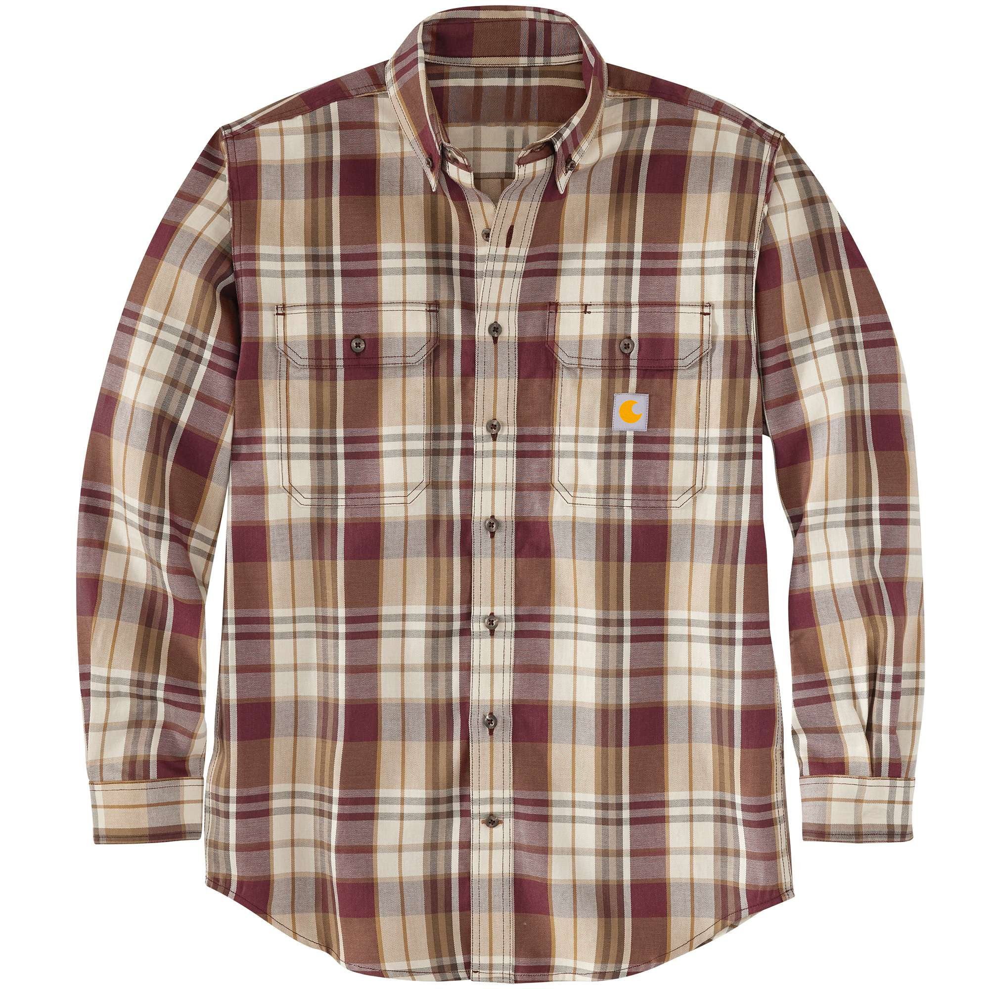 Flame Resistant Force Rugged Flex Loose Fit Twill Long-Sleeve Plaid Shirt