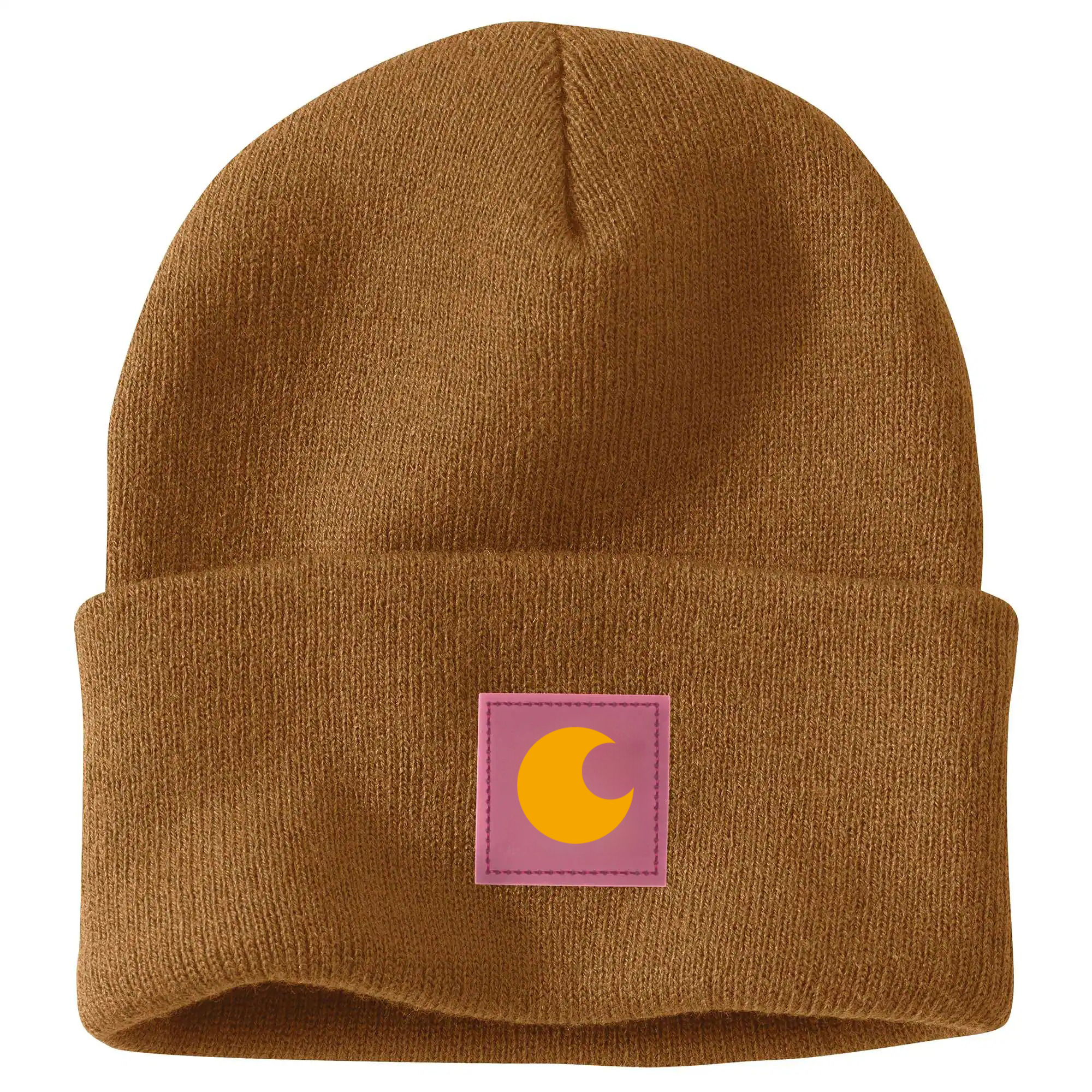 Knit Rubber Patch Beanie