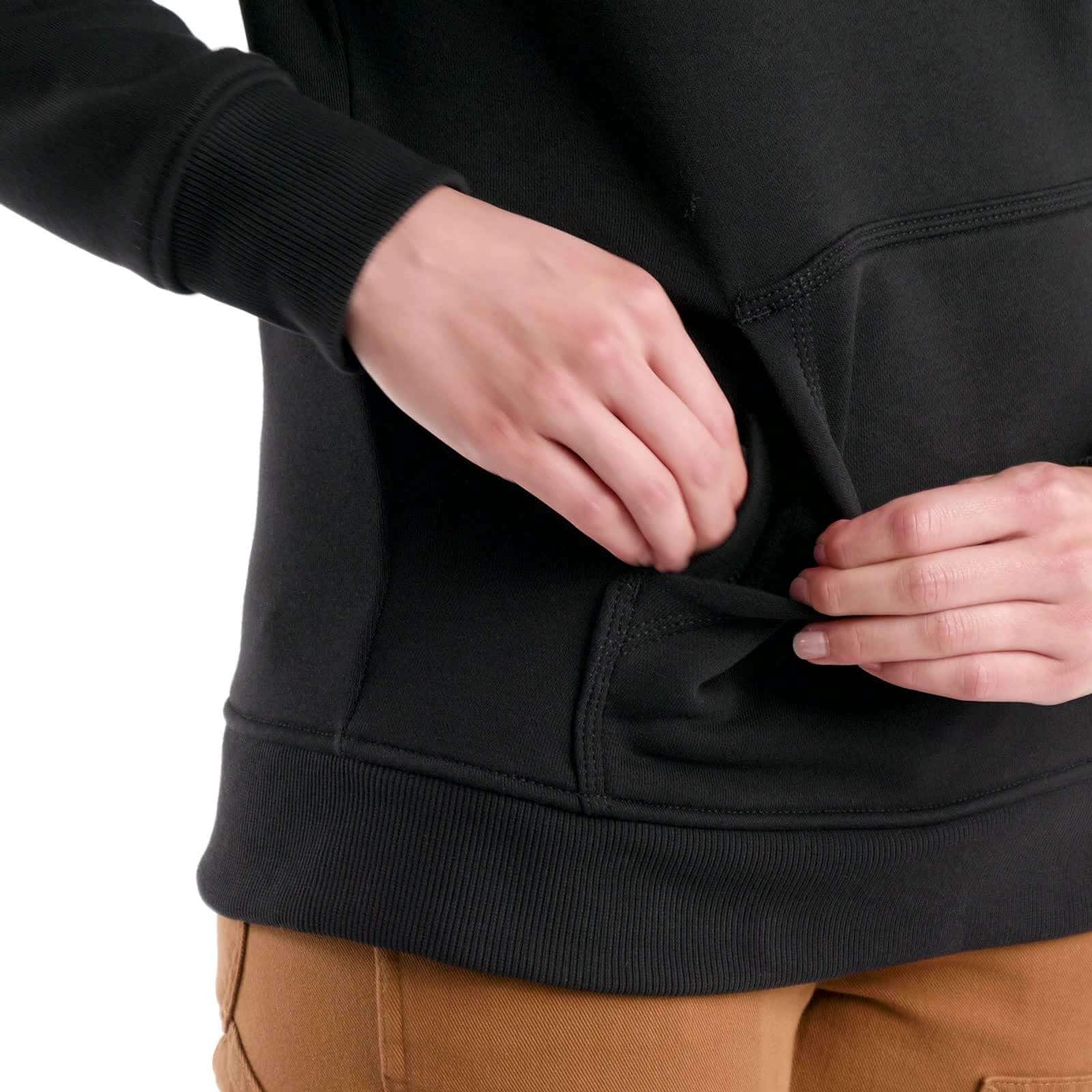 Women's Relaxed Fit Midweight Logo Sleeve Graphic Hoodie