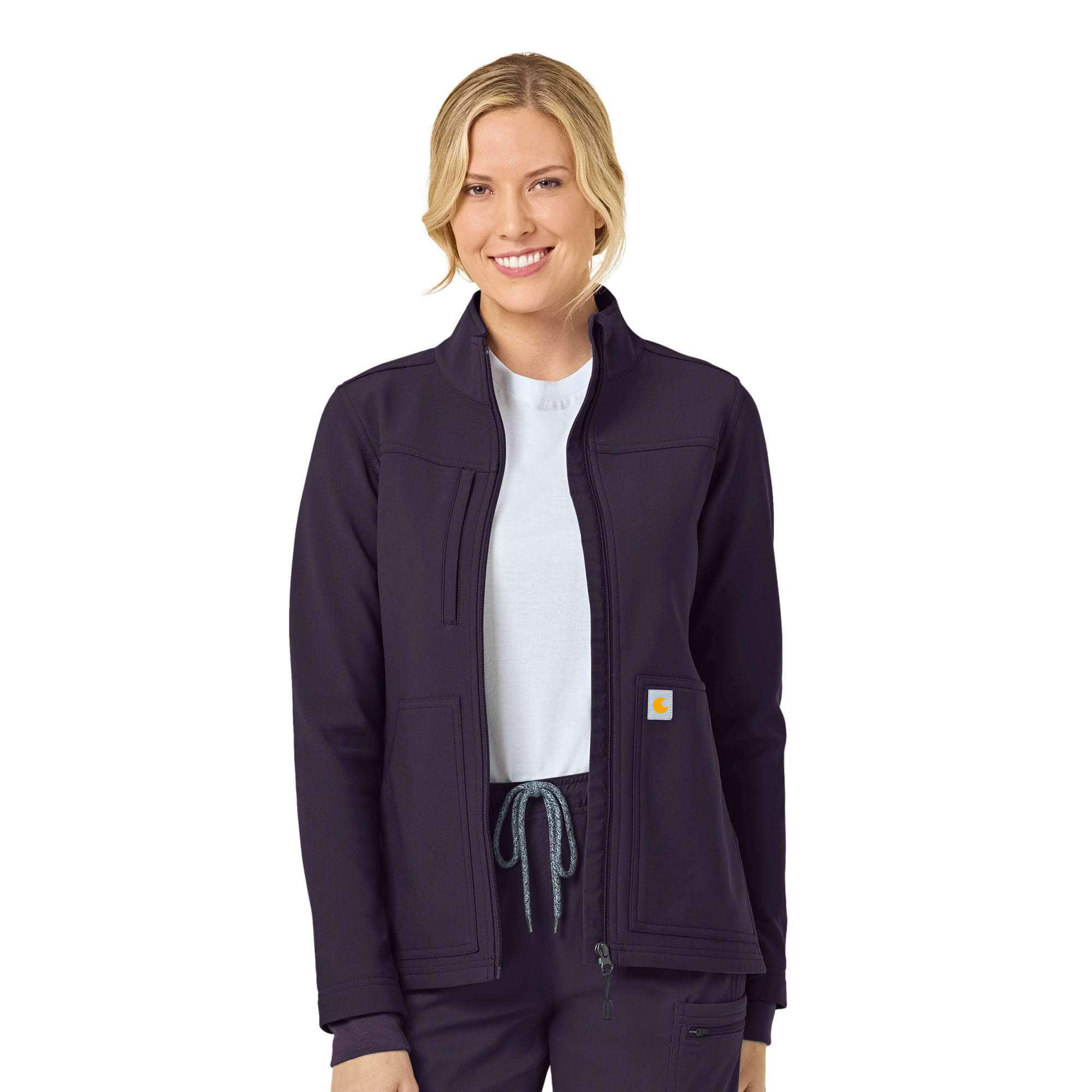 Women's Rugged Flex Peak Bonded Fleece Scrub Jacket