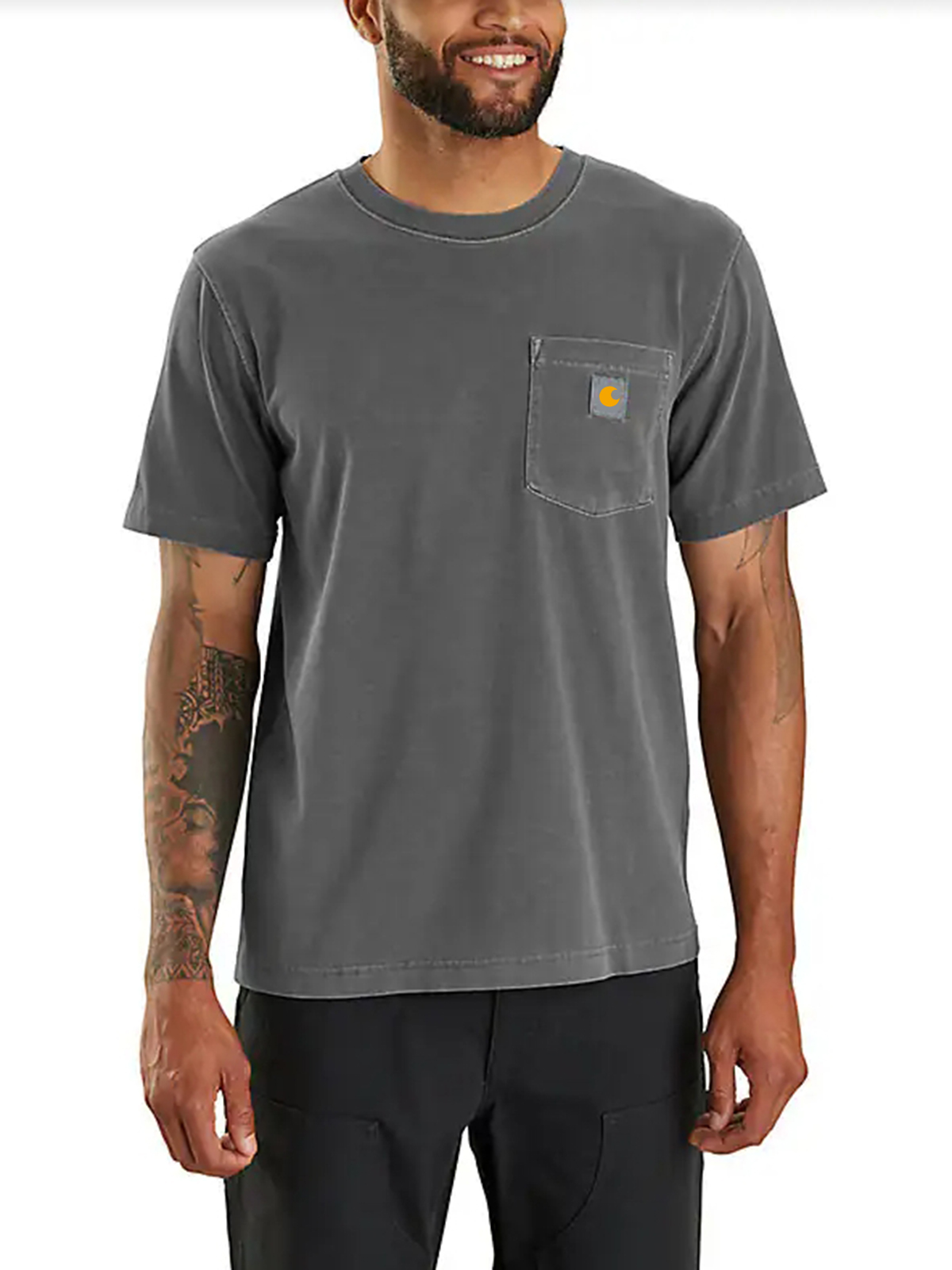 Re-Engineered Relaxed Fit Lightweight Short-Sleeve Garment Dyed Pocket T-Shirt