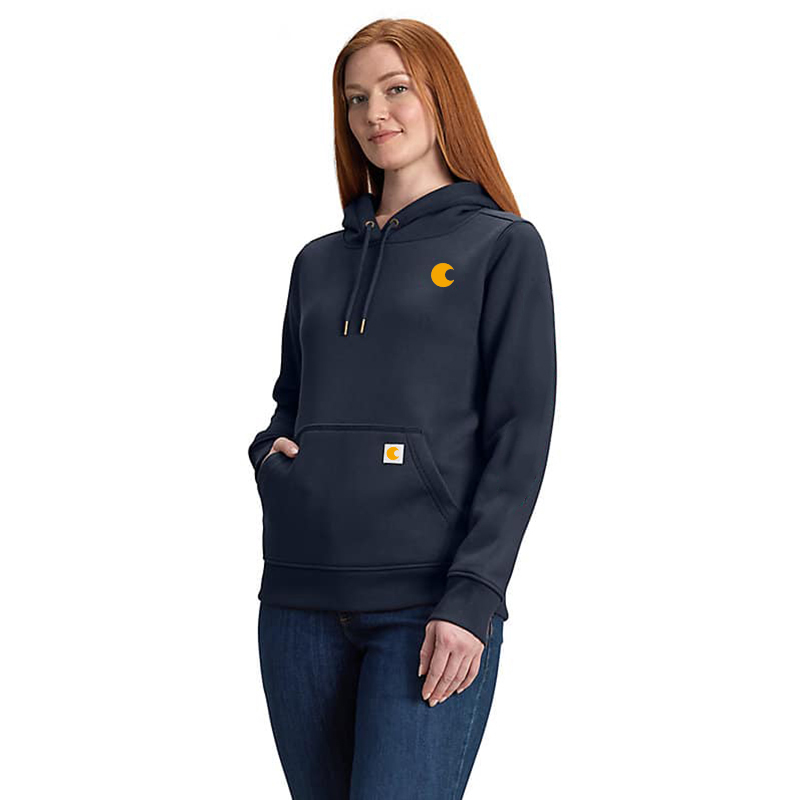 Women's Relaxed Fit Midweight Logo Sleeve Graphic Hoodie