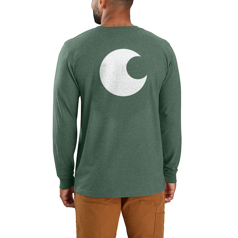 Relaxed Fit Heavyweight Long-Sleeve Pocket Snow Graphic T-Shirt