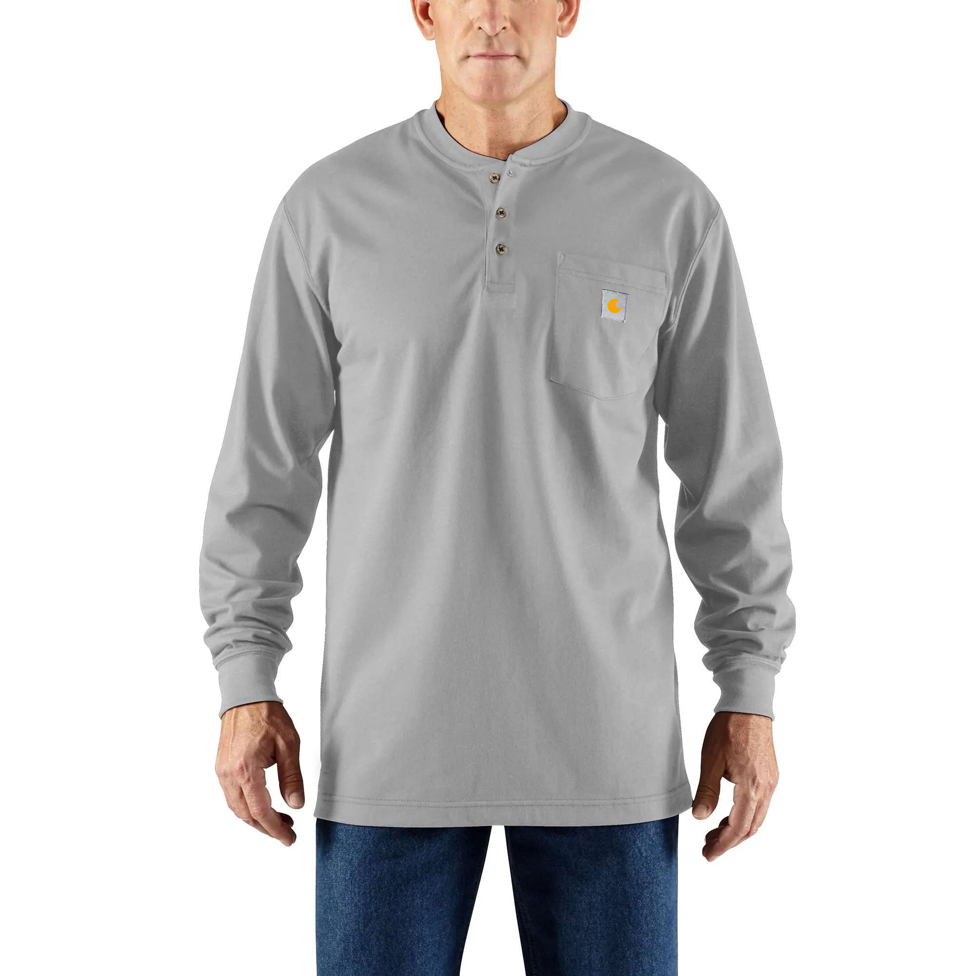 Flame-Resistant Force Cotton Long-Sleeve Henley