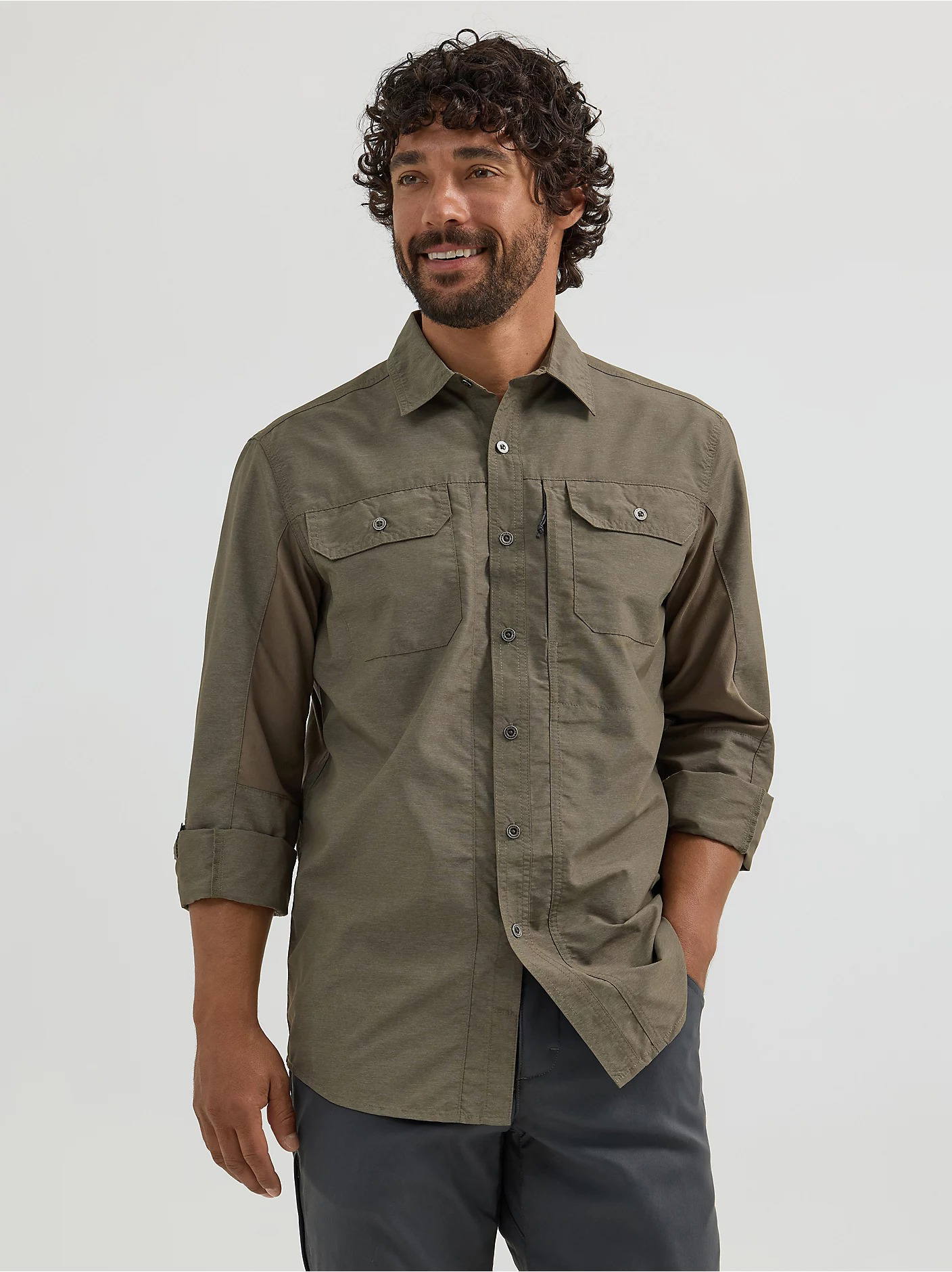 Men's Mix Material Shirt