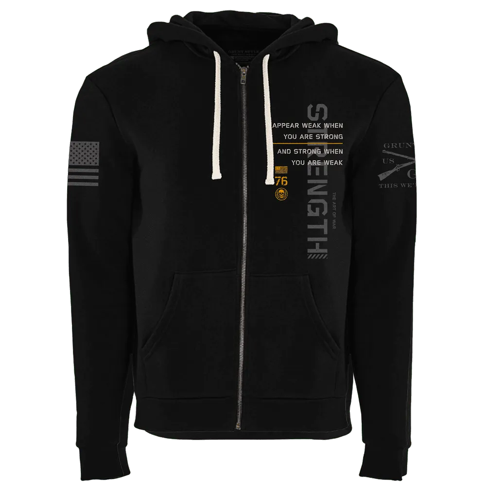 Don't Look Back Full-Zip Hoodie - Black