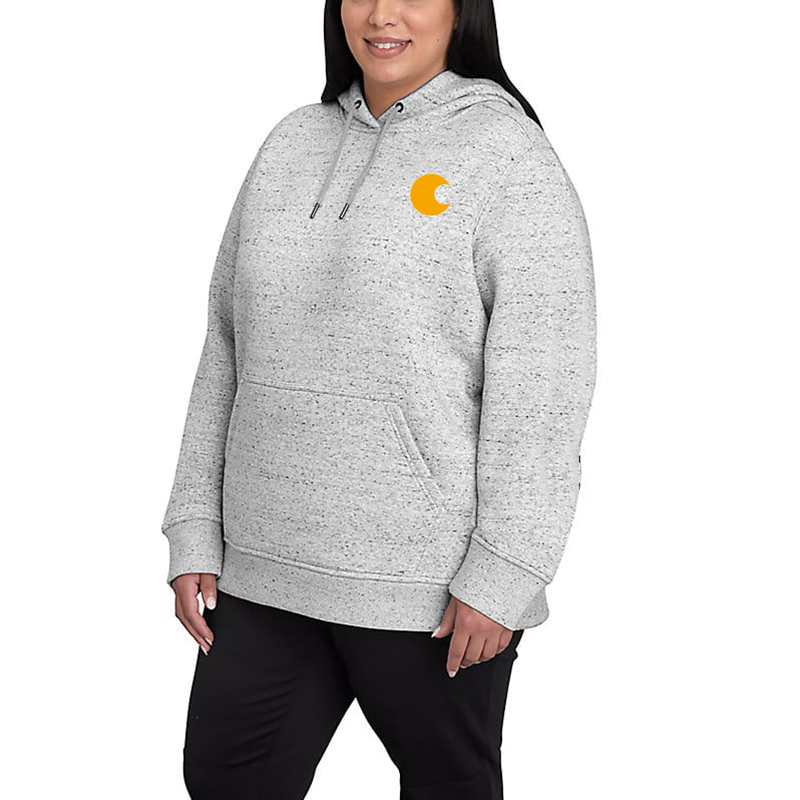 Women's Relaxed Fit Midweight Logo Sleeve Graphic Hoodie