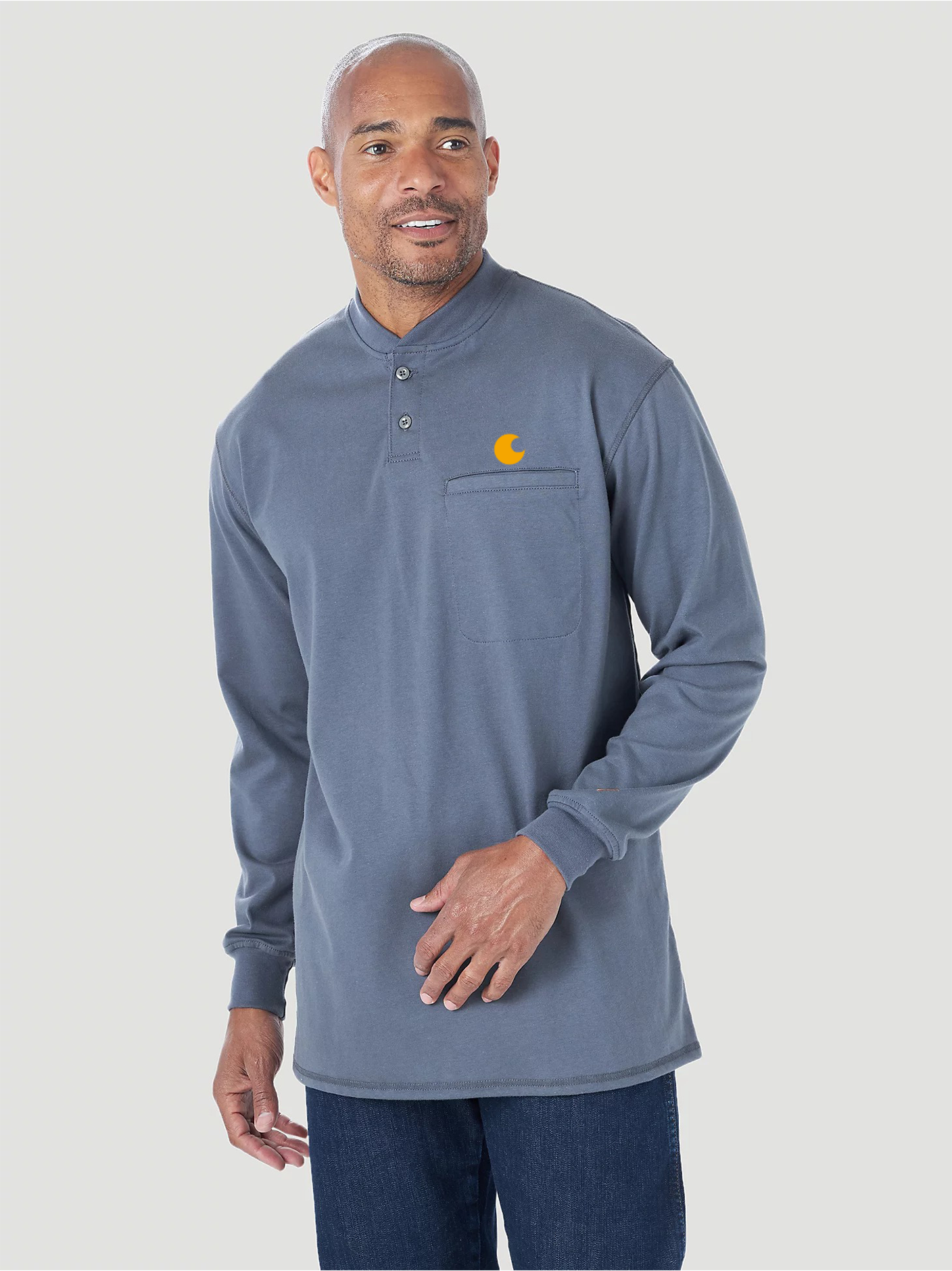 Flame-Resistant Long Sleeve Lightweight Henley