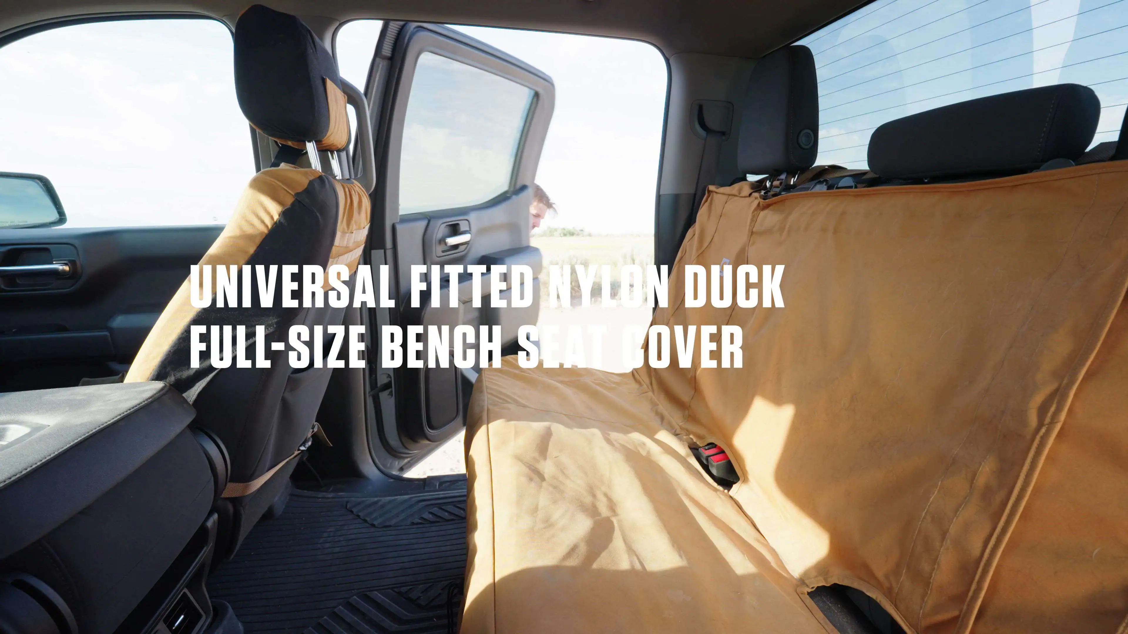 Universal Fitted Nylon Duck Full-Size Bench Seat Cover