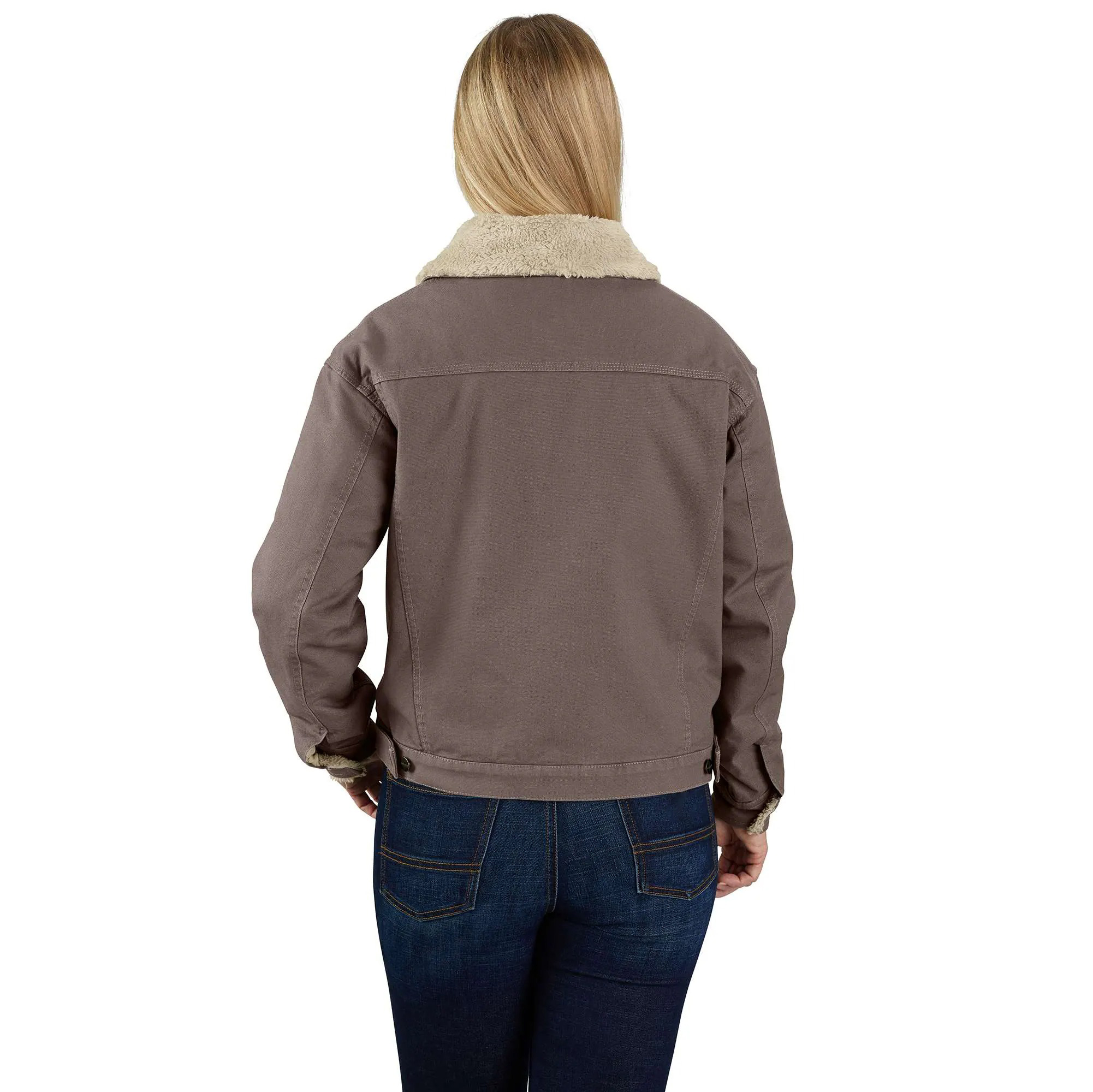 Women's Rugged Flex Loose Fit Canvas Sherpa-Lined Jacket - 2 Warmer Rating