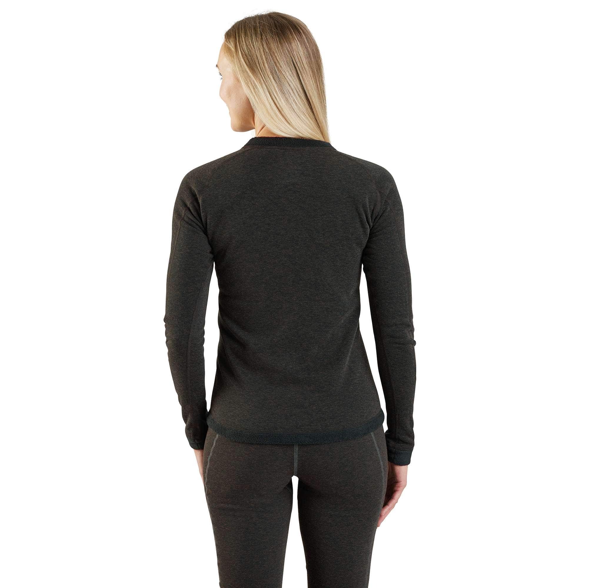 Women's Force Heavyweight Synthetic Wool-Blend Fleece Base Layer Crewneck Top