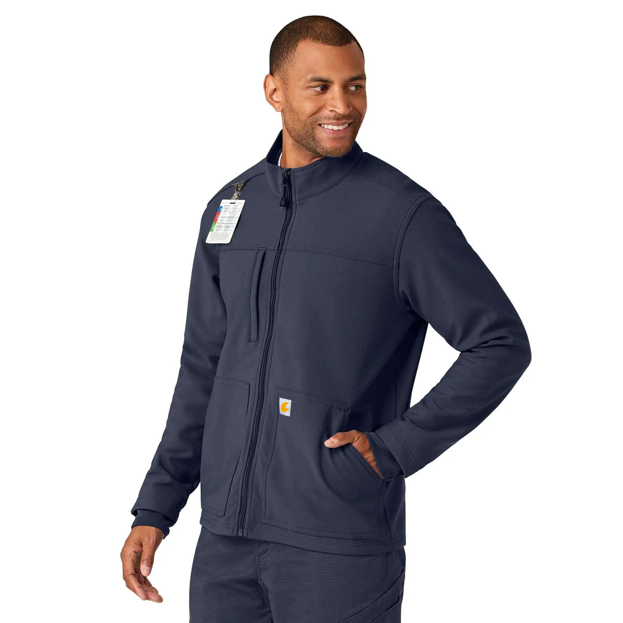 Rugged Flex Peak Bonded Fleece Scrub Jacket