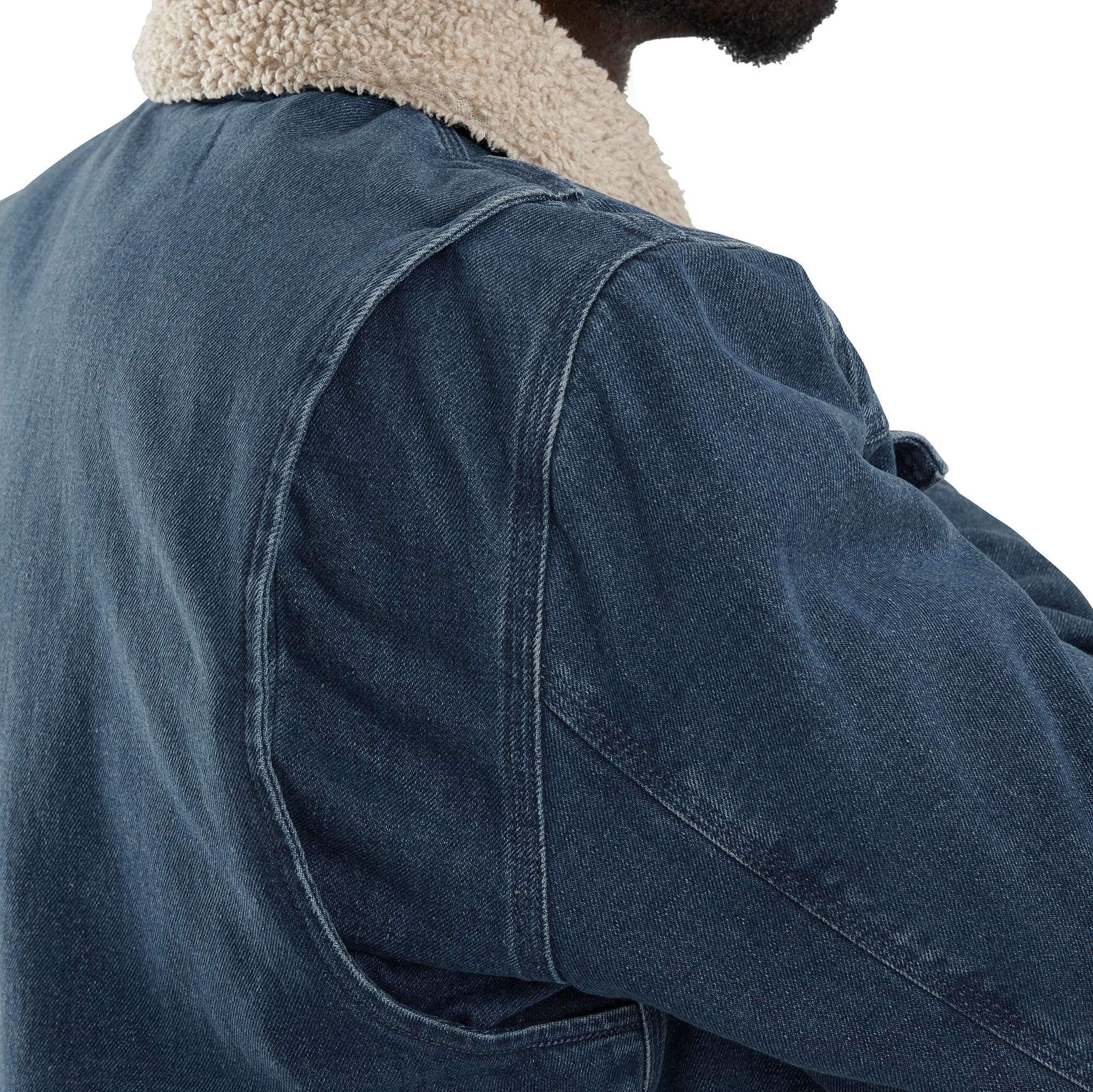 Relaxed Fit Denim Sherpa-Lined Jacket - 2 Warmer Rating