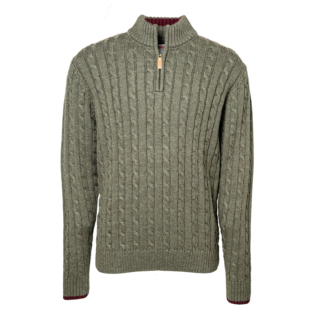 Cable Knit ¼ Zip Jersey