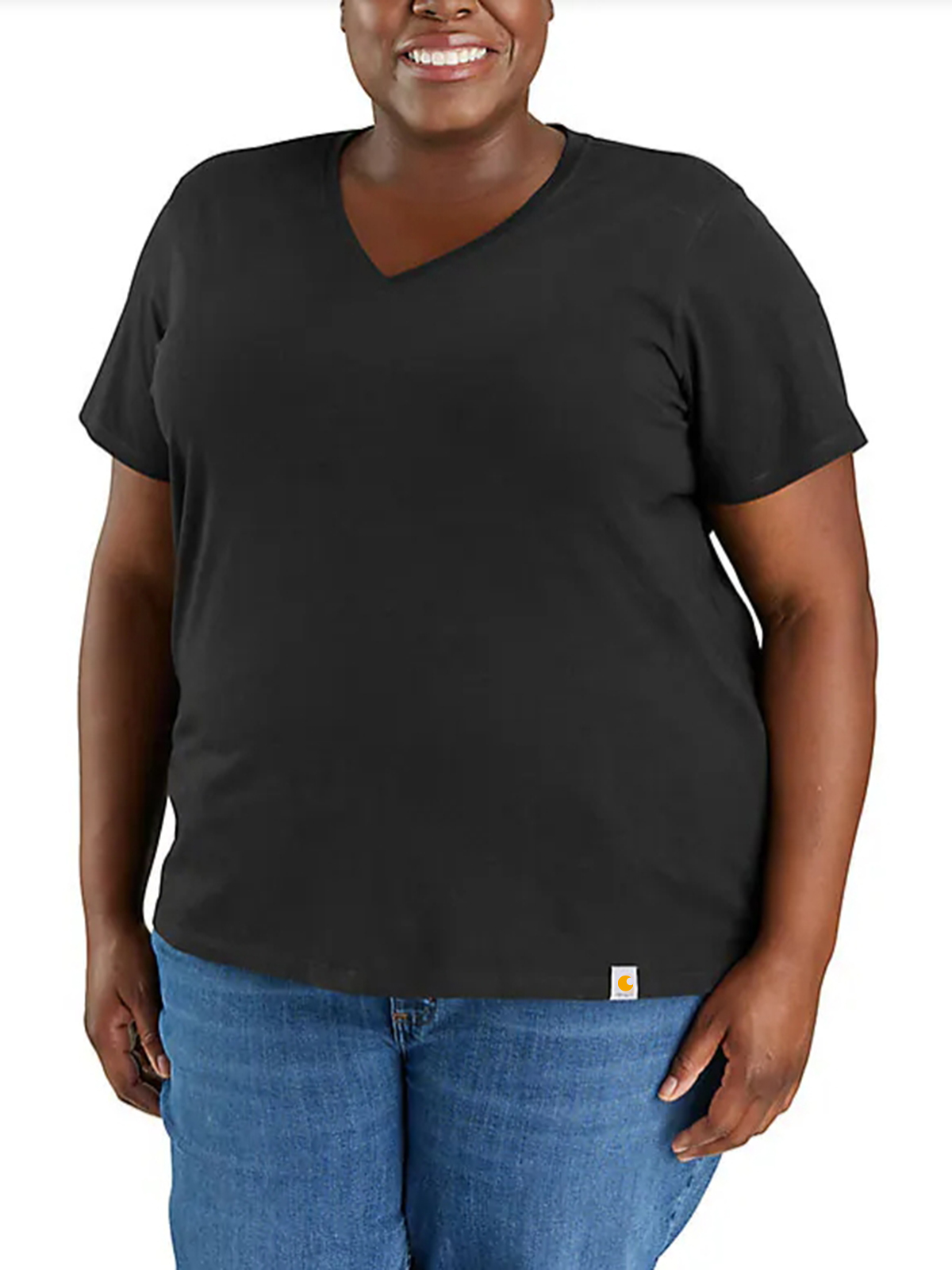 Women's Relaxed Fit Short-Sleeve V-neck T-Shirt