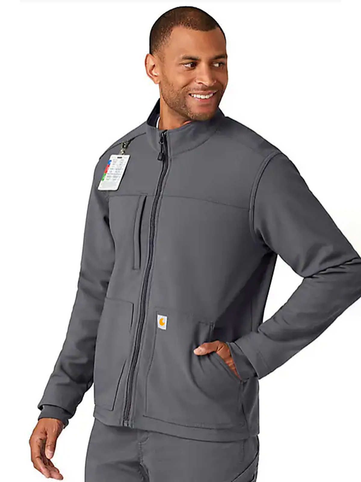 Rugged Flex Peak Bonded Fleece Scrub Jacket