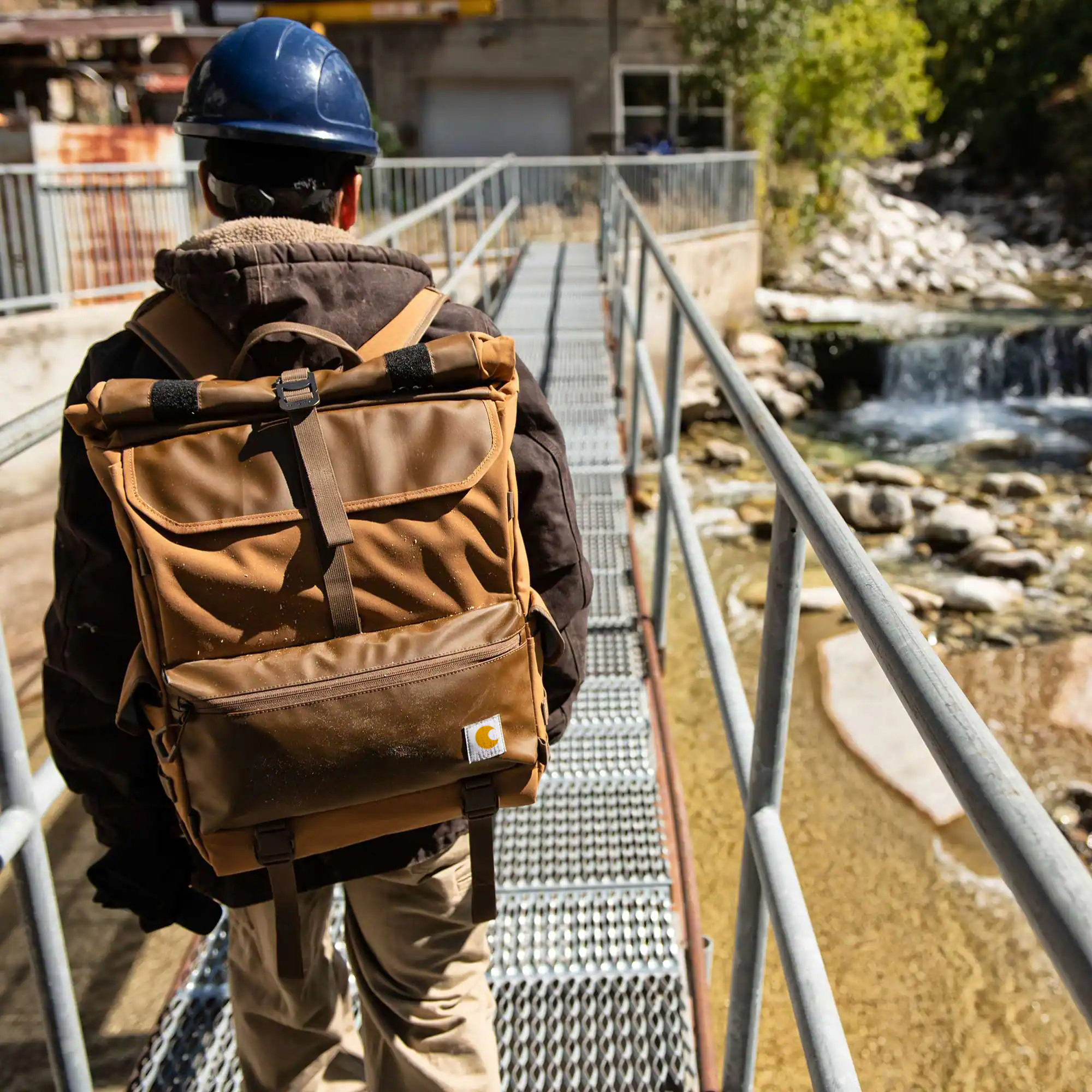 40L Nylon Roll-Top Backpack