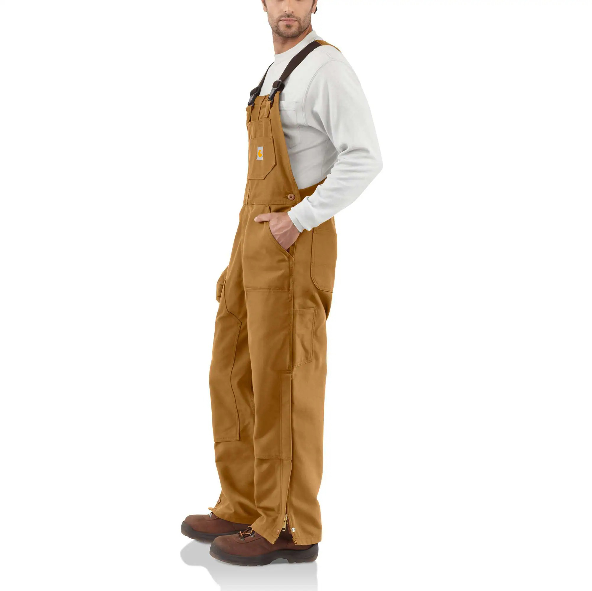 Flame-Resistant Duck Bib Overall/Unlined