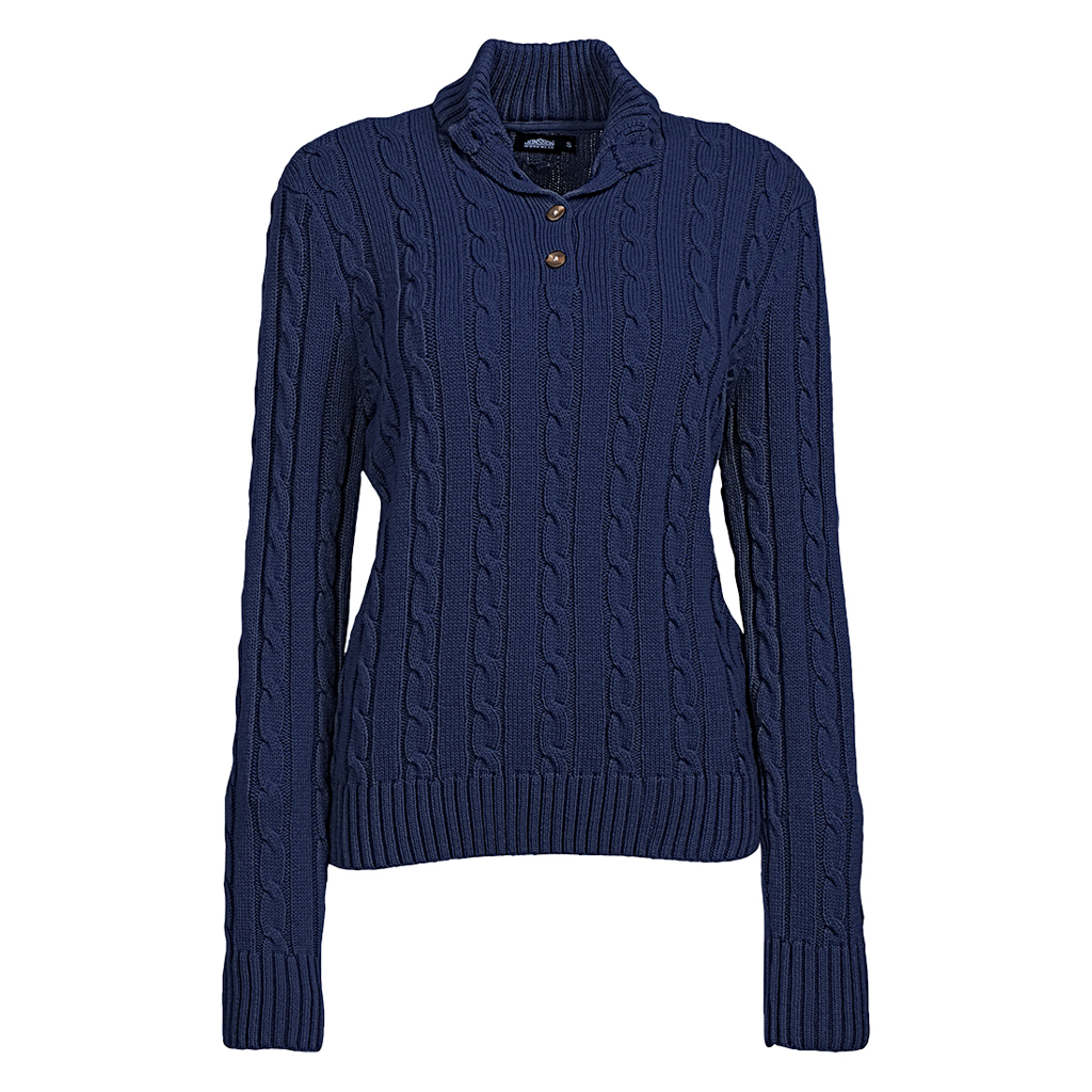 Women's Cable Knit Button Up Jersey