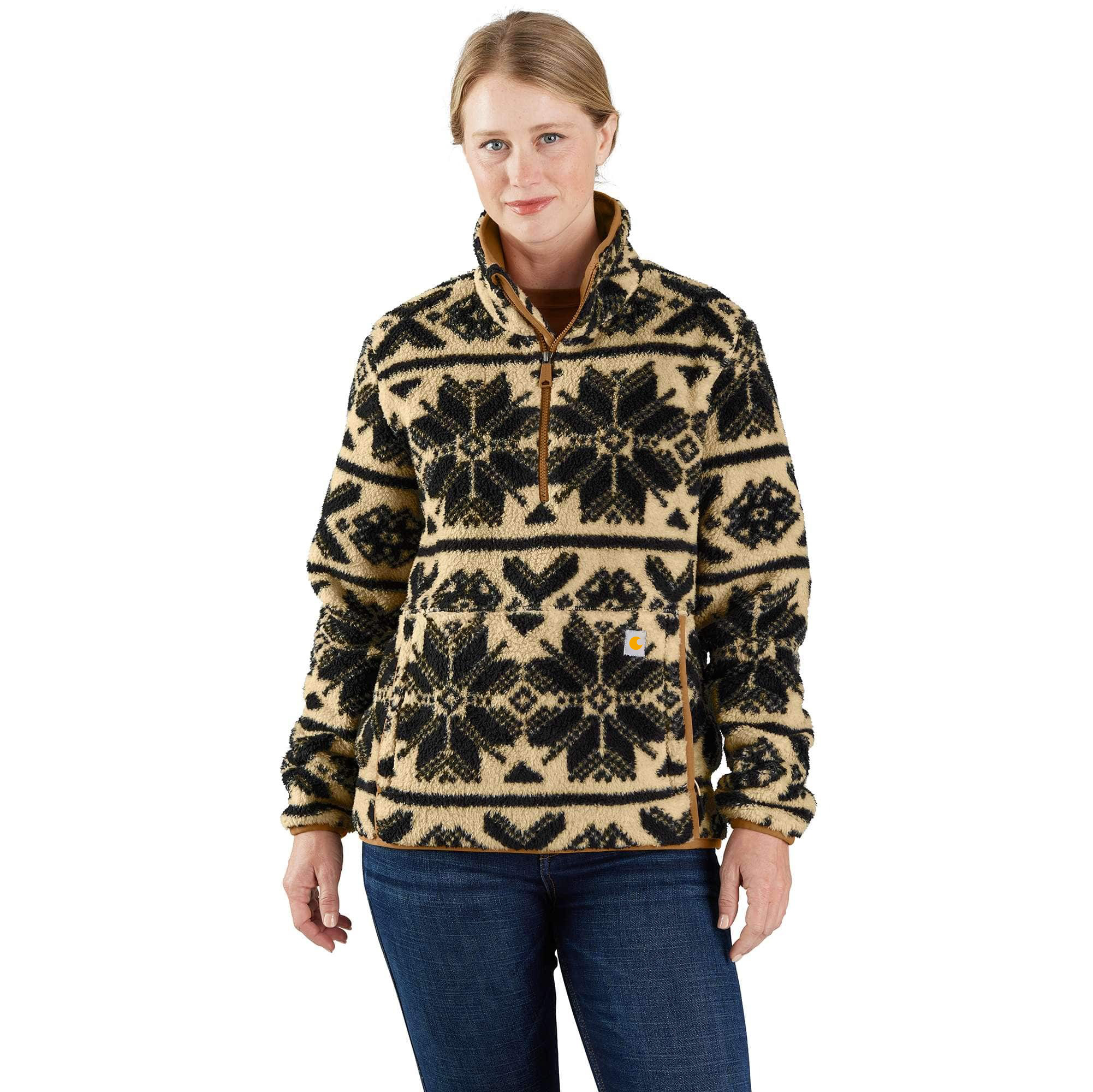 Women's Loose Fit Fleece Pullover - 3 Warmest Rating
