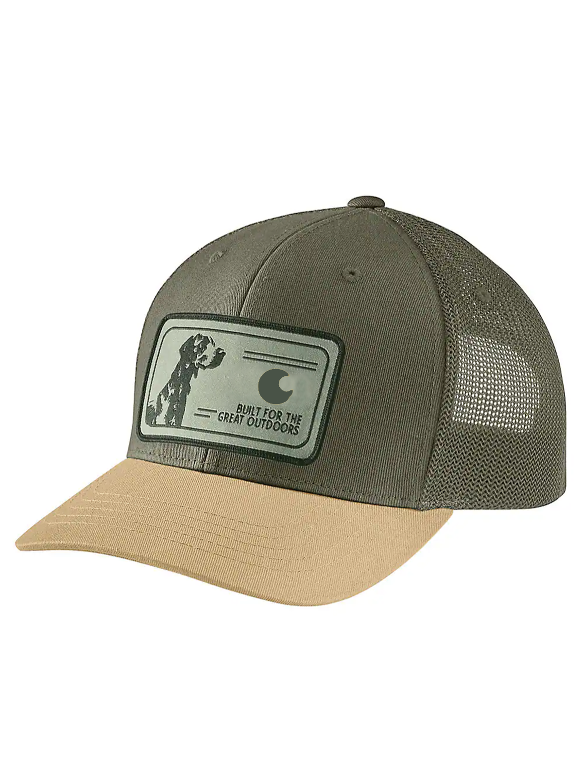 Canvas Mesh-Back Dog Patch Cap