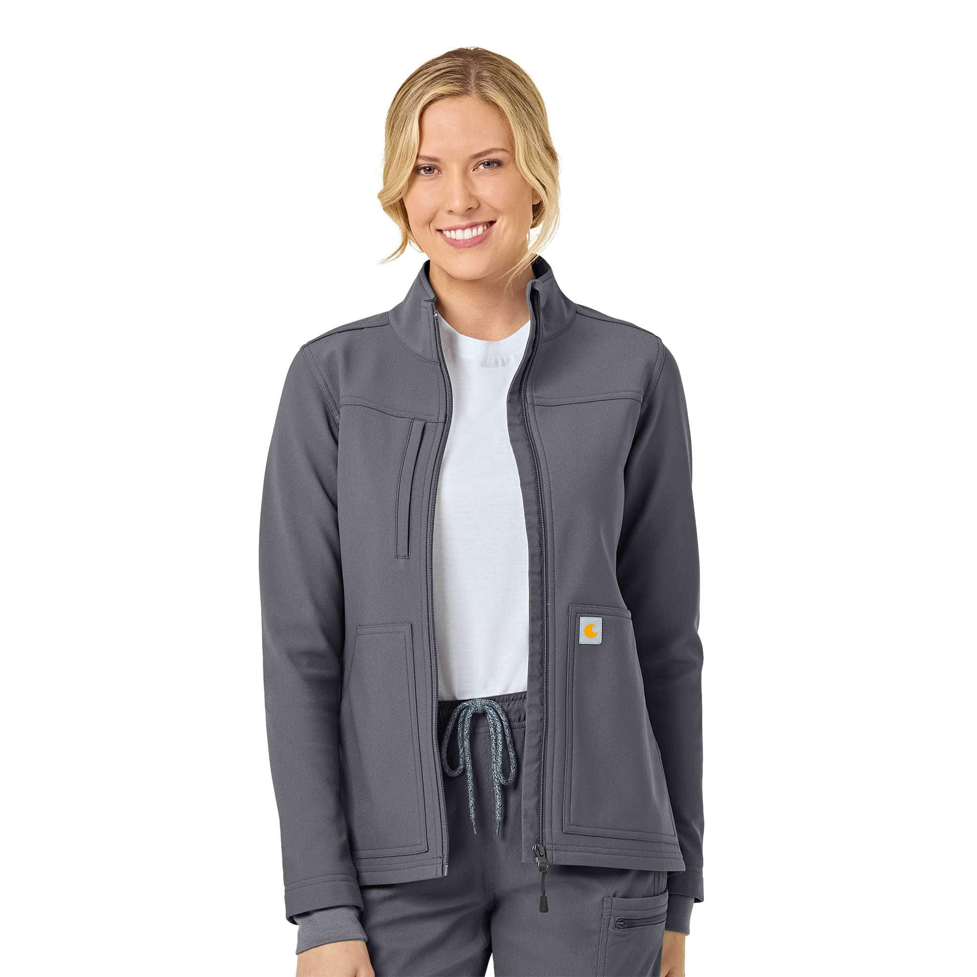 Women's Rugged Flex Peak Bonded Fleece Scrub Jacket