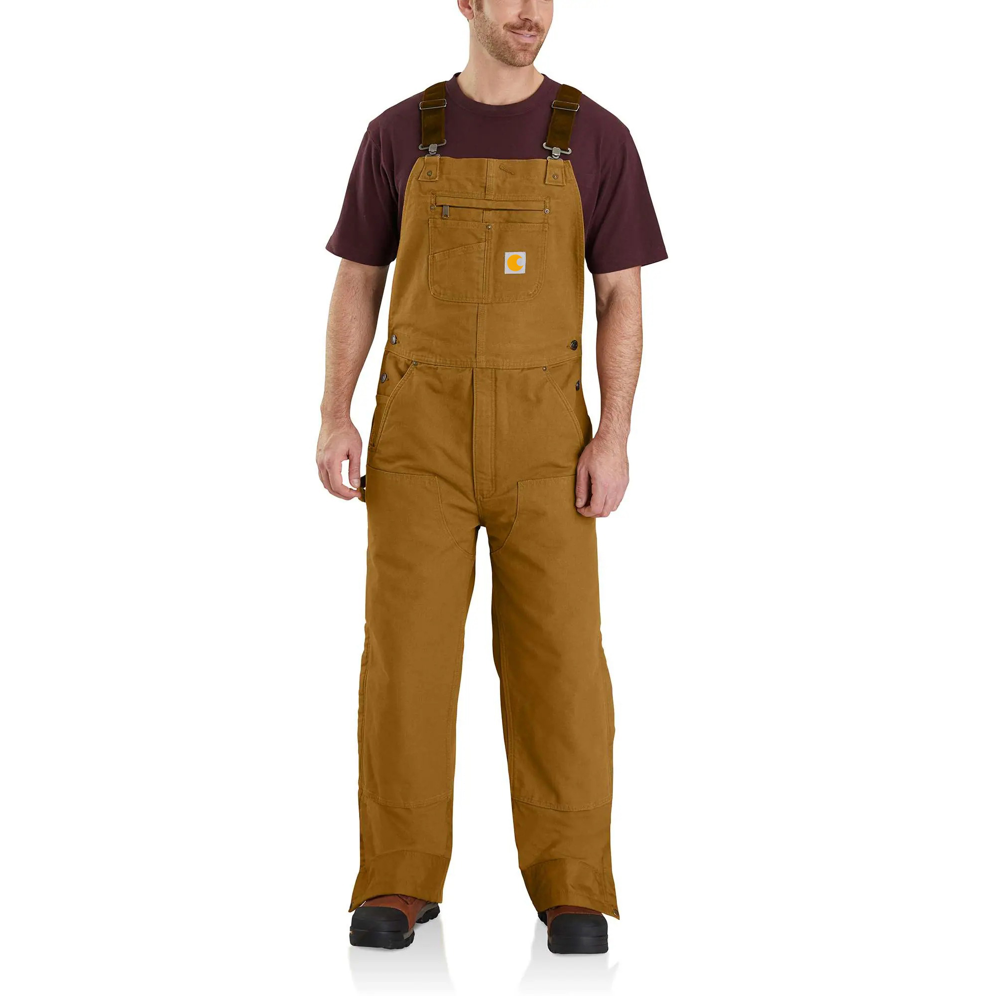 Men's Insulated Bib Overall - Loose Fit - Duck - 3 Warmest Rating