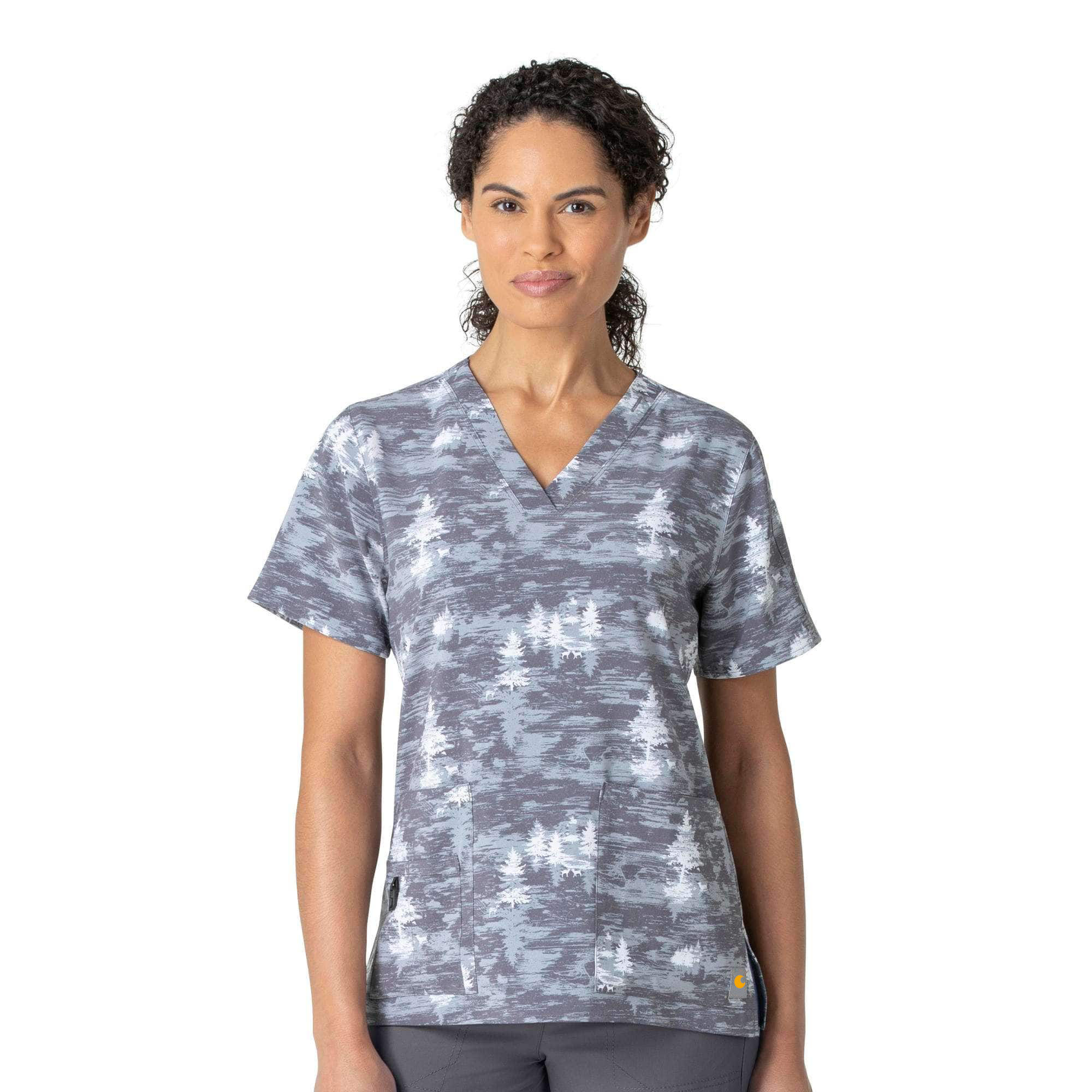 Women's Force Cross-Flex V-Neck Print Top