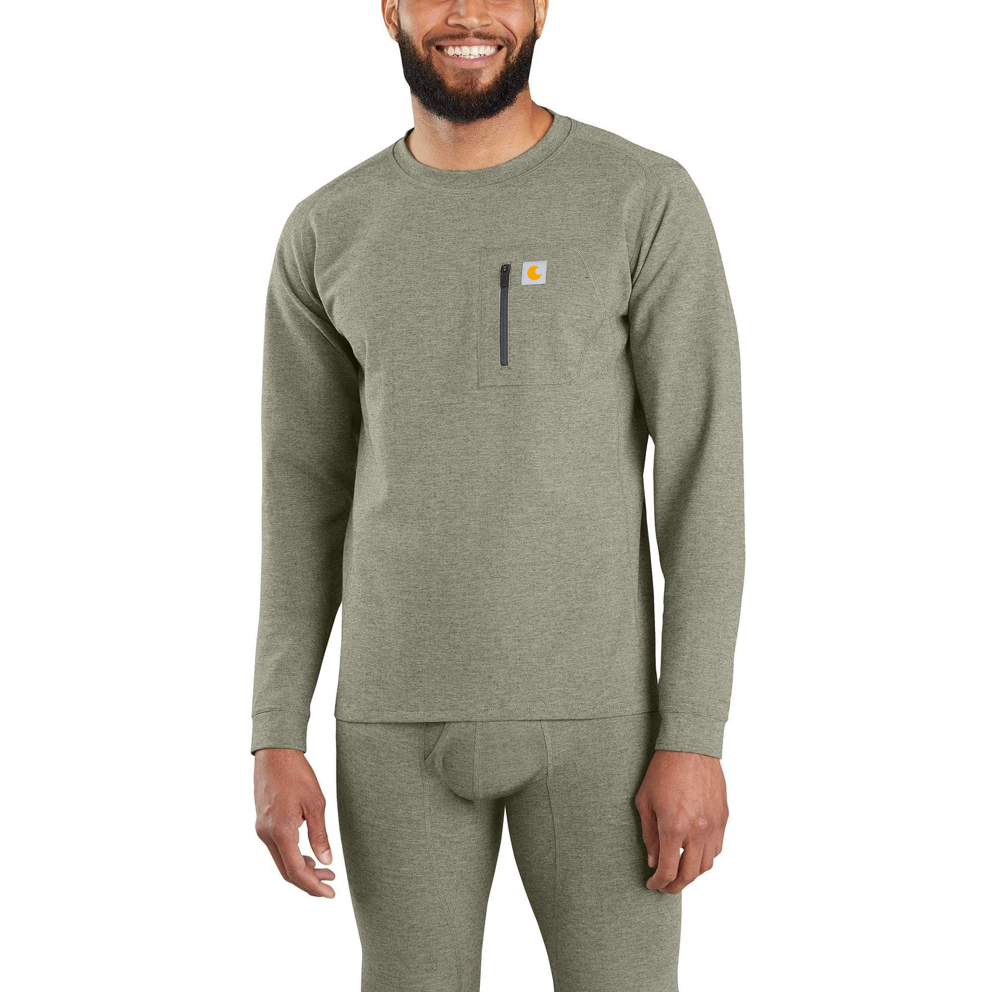 Men's Base Layer Thermal Shirt - Heavyweight - Heathered Knit