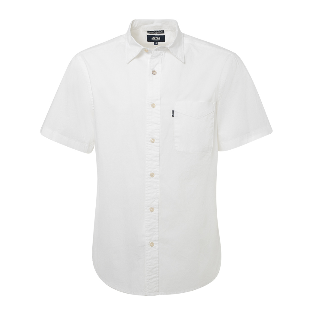 Cotton Poplin Stretch Short Sleeve Shirt