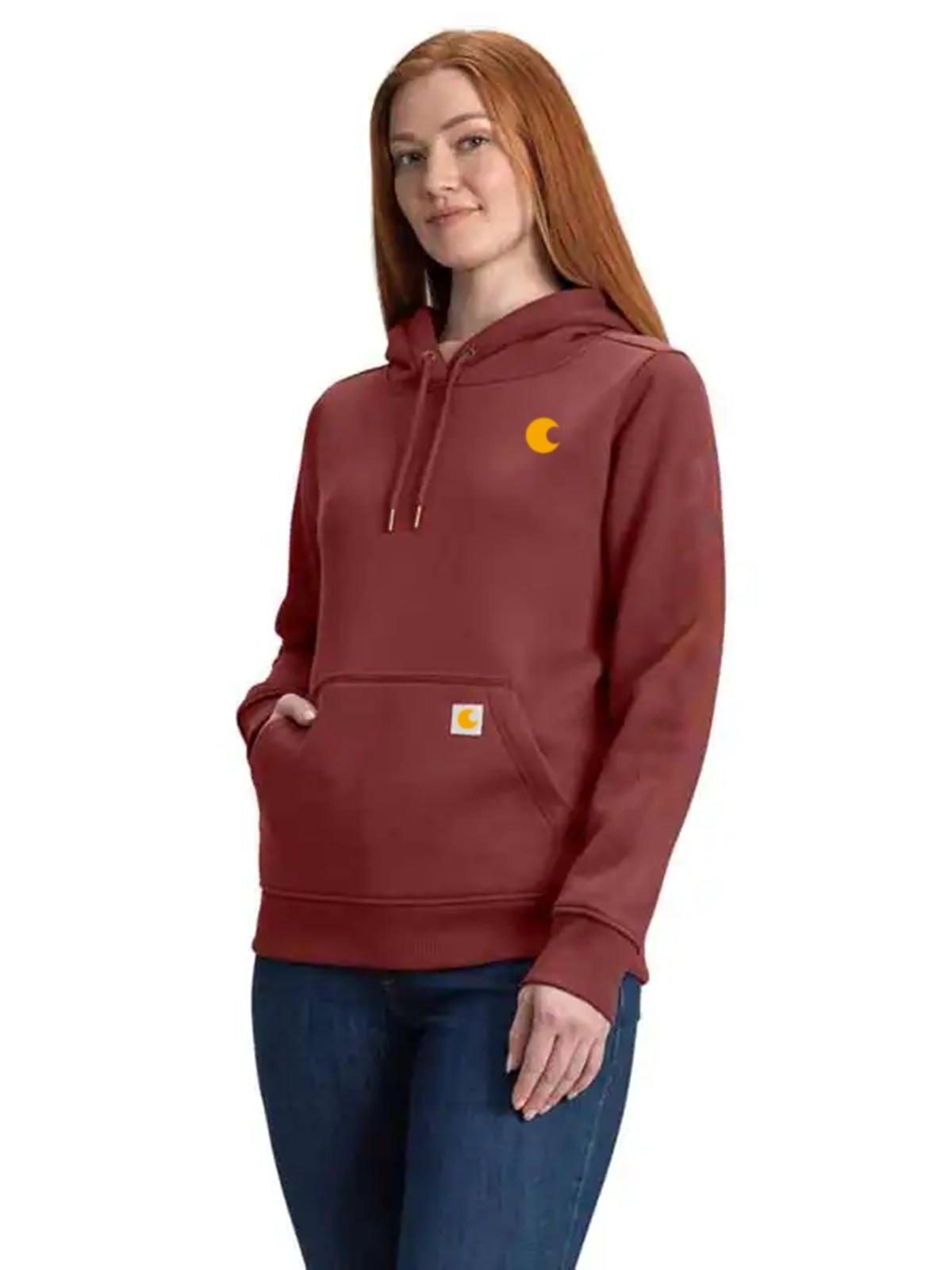 Women's Relaxed Fit Midweight Logo Sleeve Graphic Hoodie