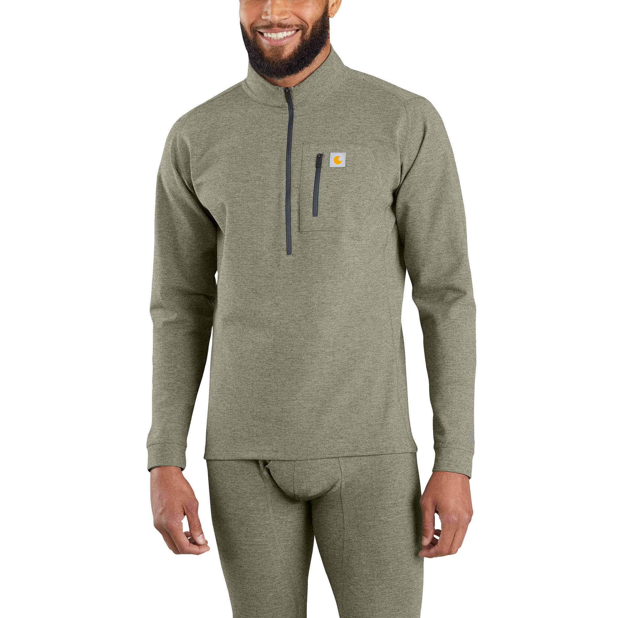 Men's Base Layer Quarter-Zip Thermal Top - Heavyweight