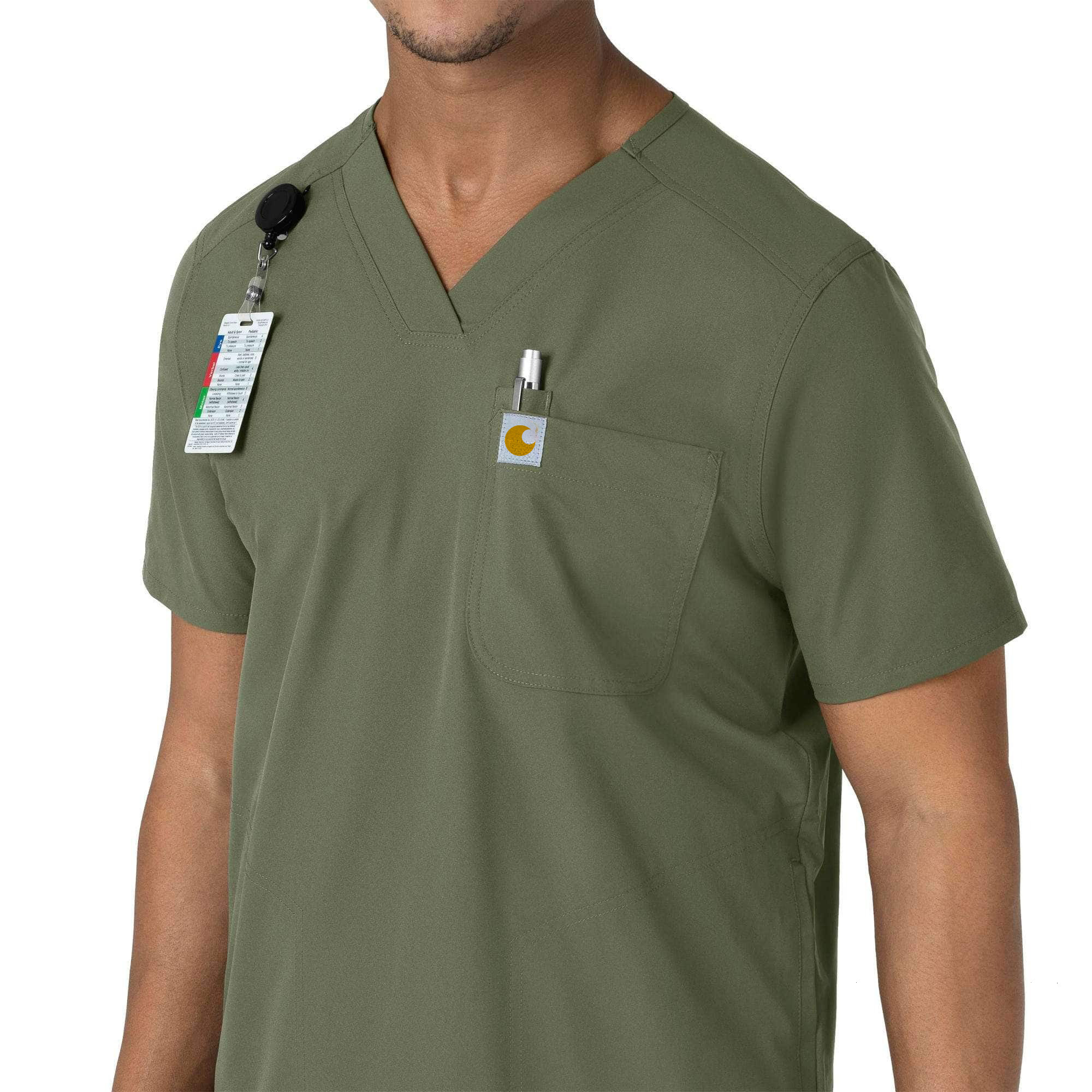 Force Essentials V-Neck Shirttail Scrub Top