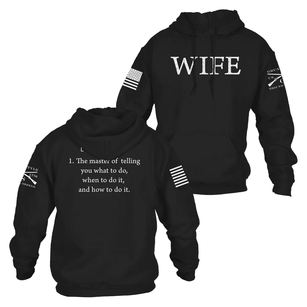 Women's Wife Defined Hoodie - Black